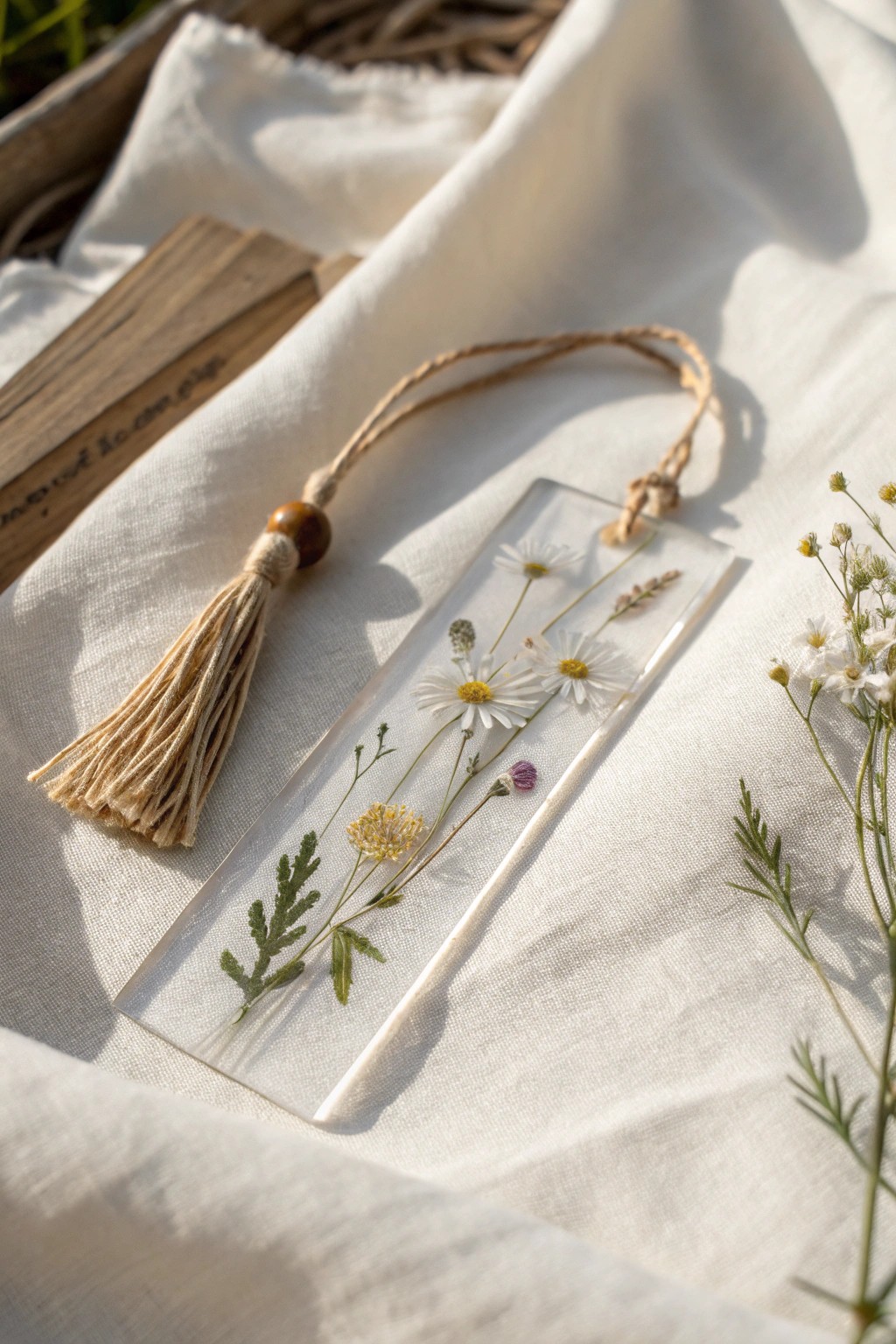 Nature captured: a pressed flower bookmark for dreamy, garden-inspired reading moments.