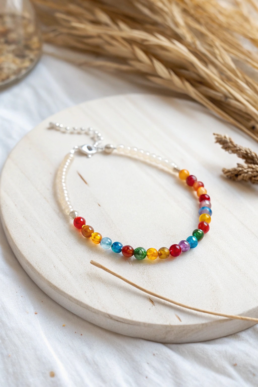 A pop of color and joy—handmade elegance for your wrist.
