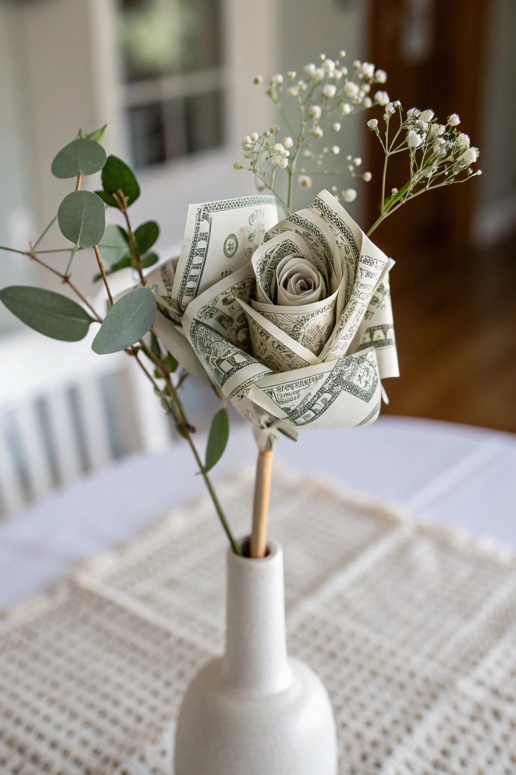 Classic money rose: a timeless blend of craft, simplicity, and natural beauty.