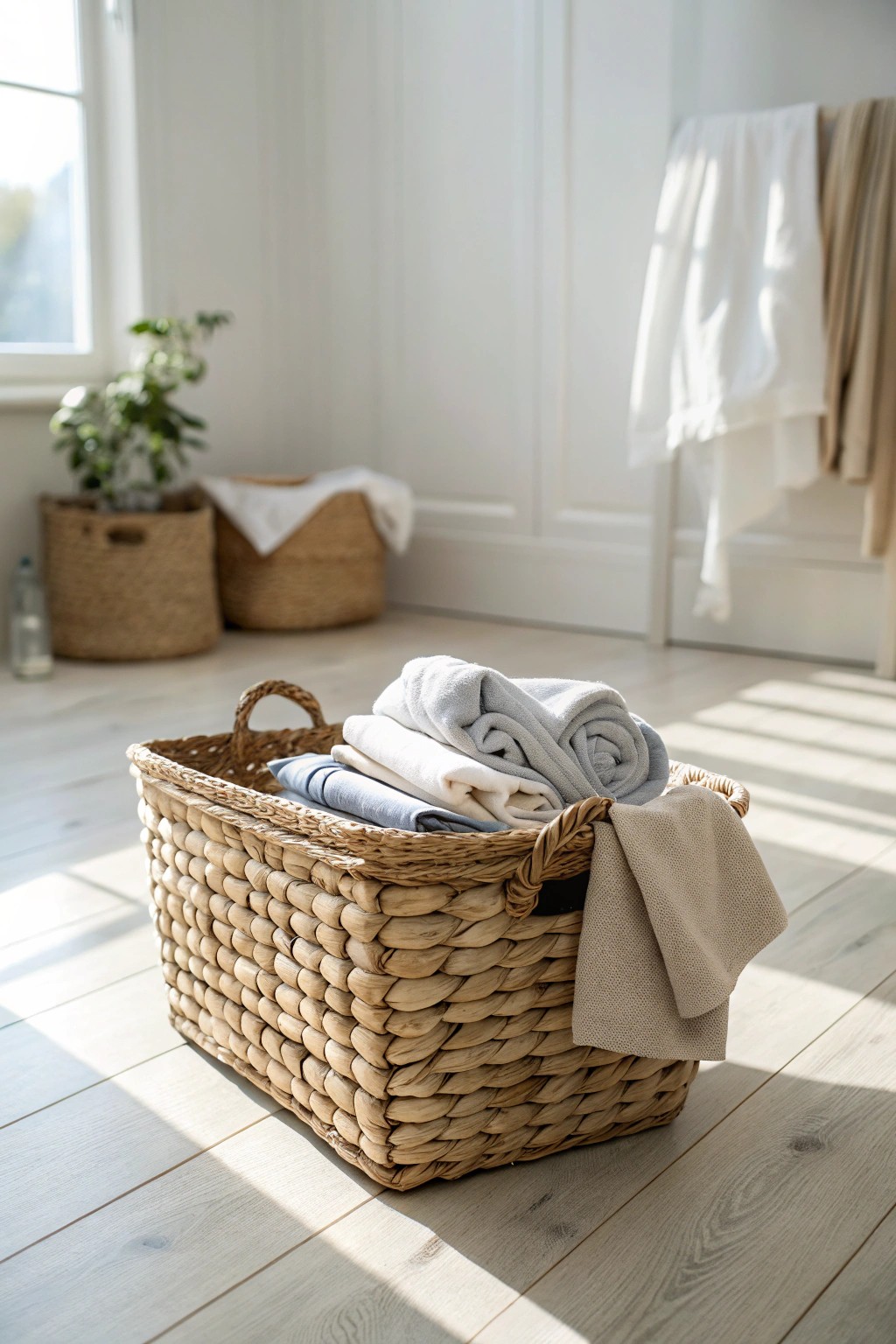 Declutter with intention—let a simple donation basket inspire your room transformation.