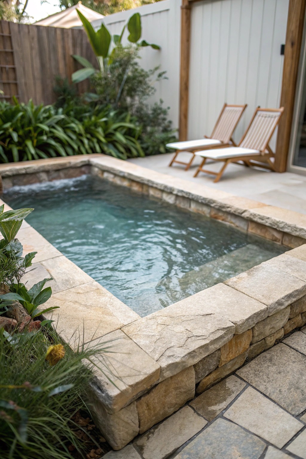 Discover the elegance of a handcrafted plunge pool—your serene backyard retreat.