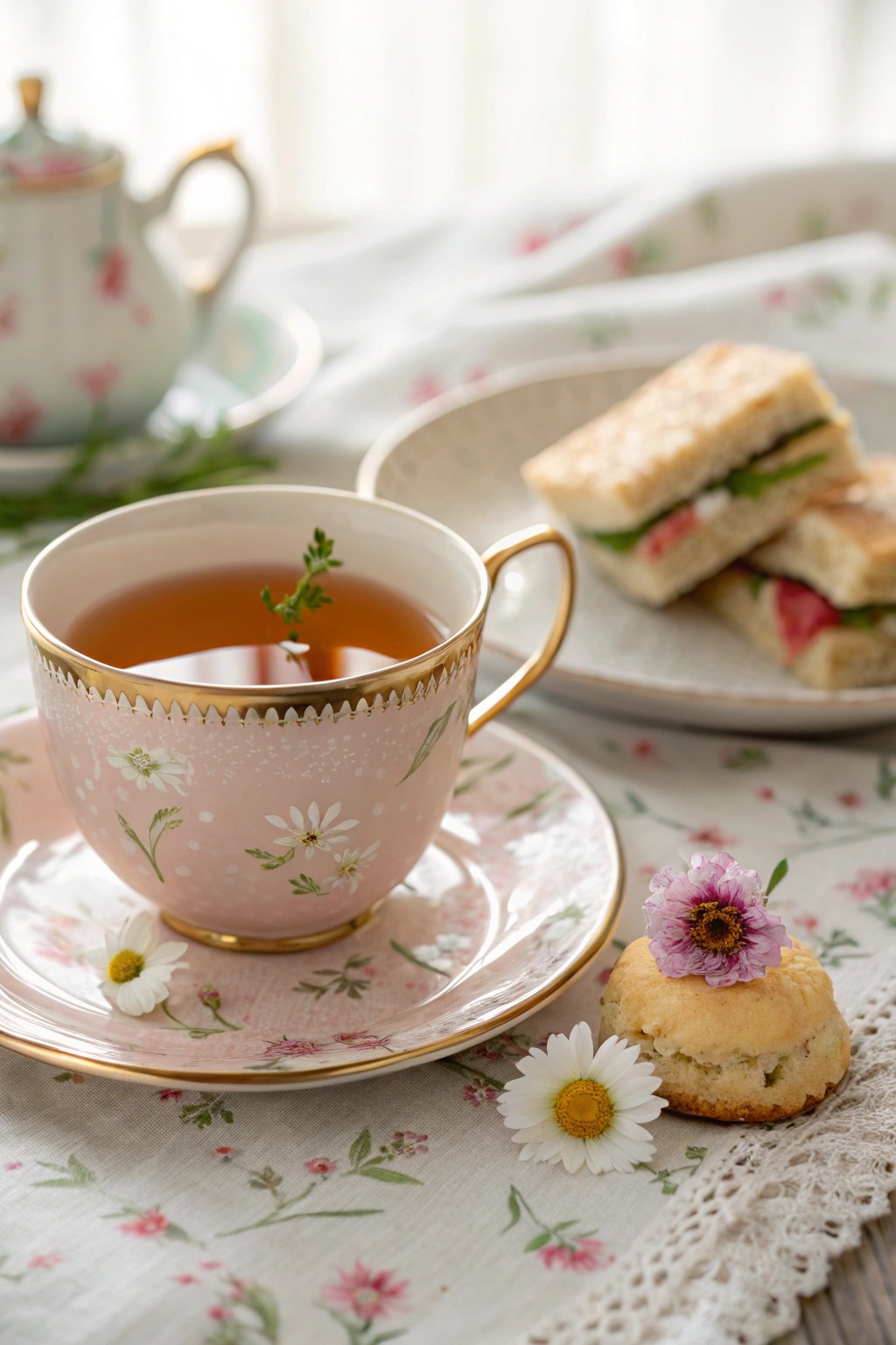 Pretty pastel teacup perfection for a chic high tea party