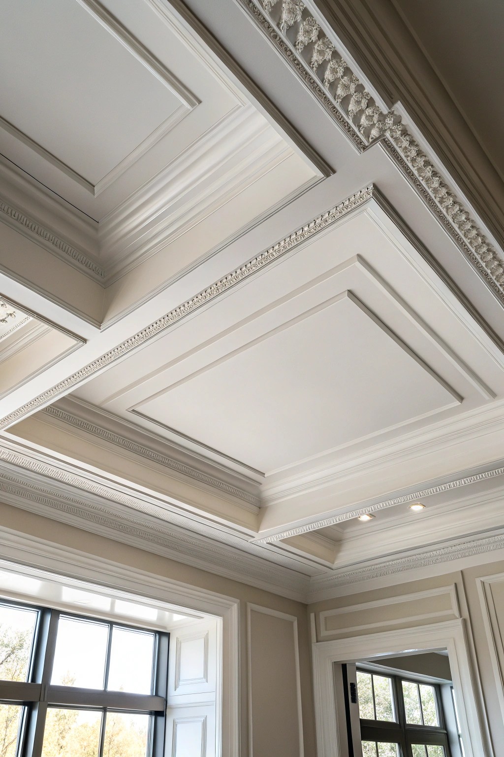 Simple elegance: box molding adds timeless detail to any ceiling.
