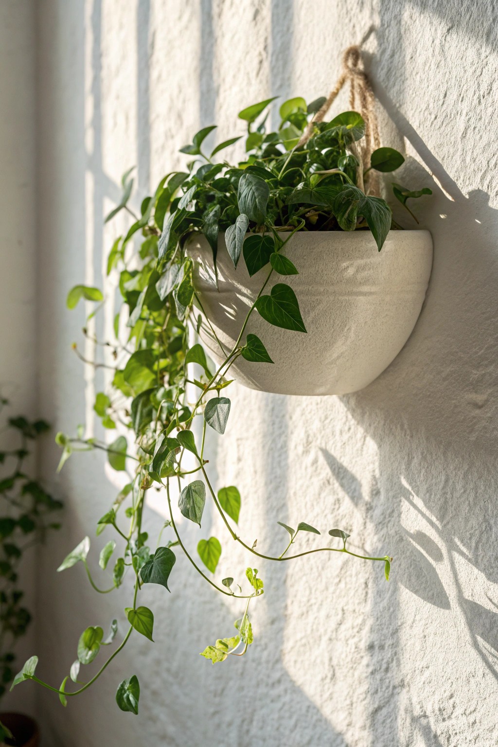 Bring your dining room to life with a handcrafted wall planter overflowing with fresh greenery.