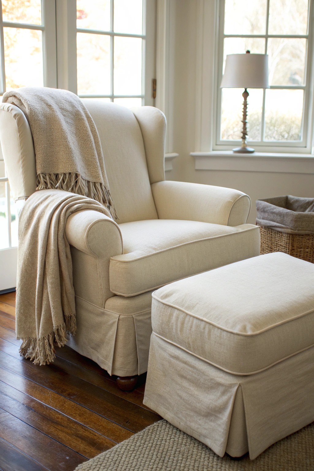 Effortless elegance: a slipcovered chair that stands up to family life in style.