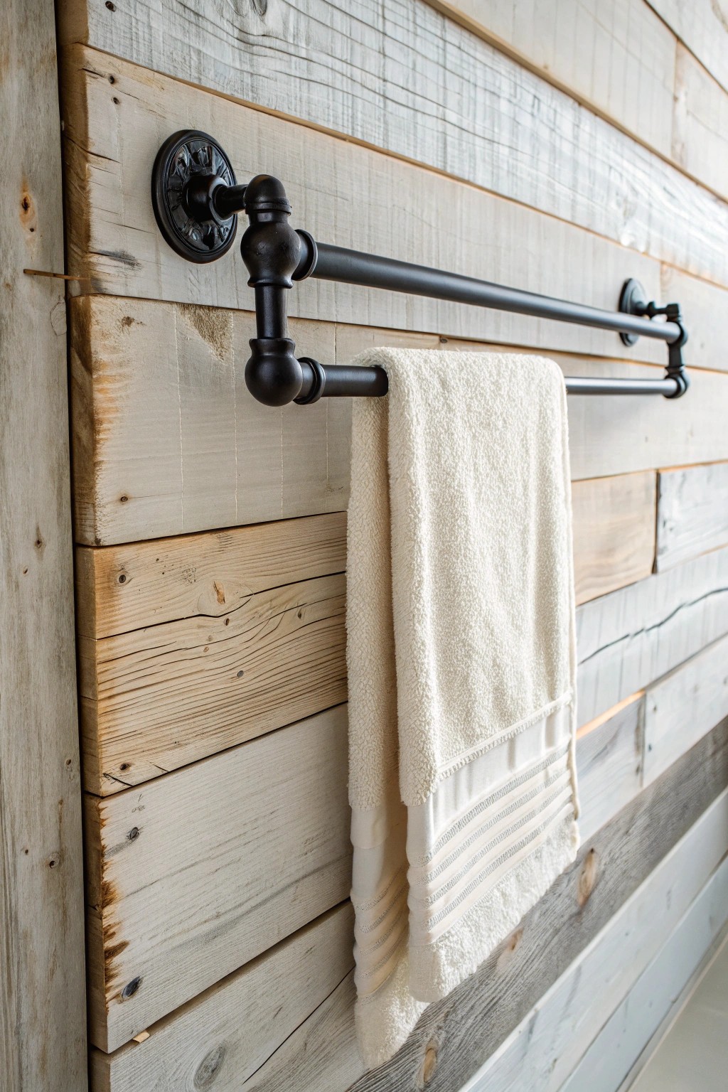Elevate your farmhouse bathroom with a touch of modern industrial charm.