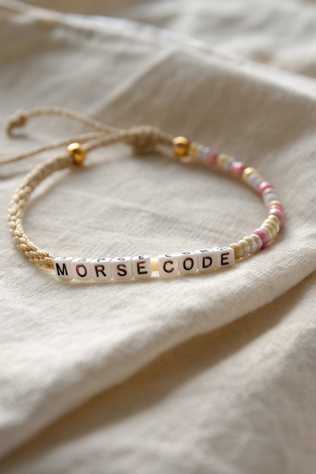 Whisper a secret in style—Morse code friendship bracelet for your bestie.