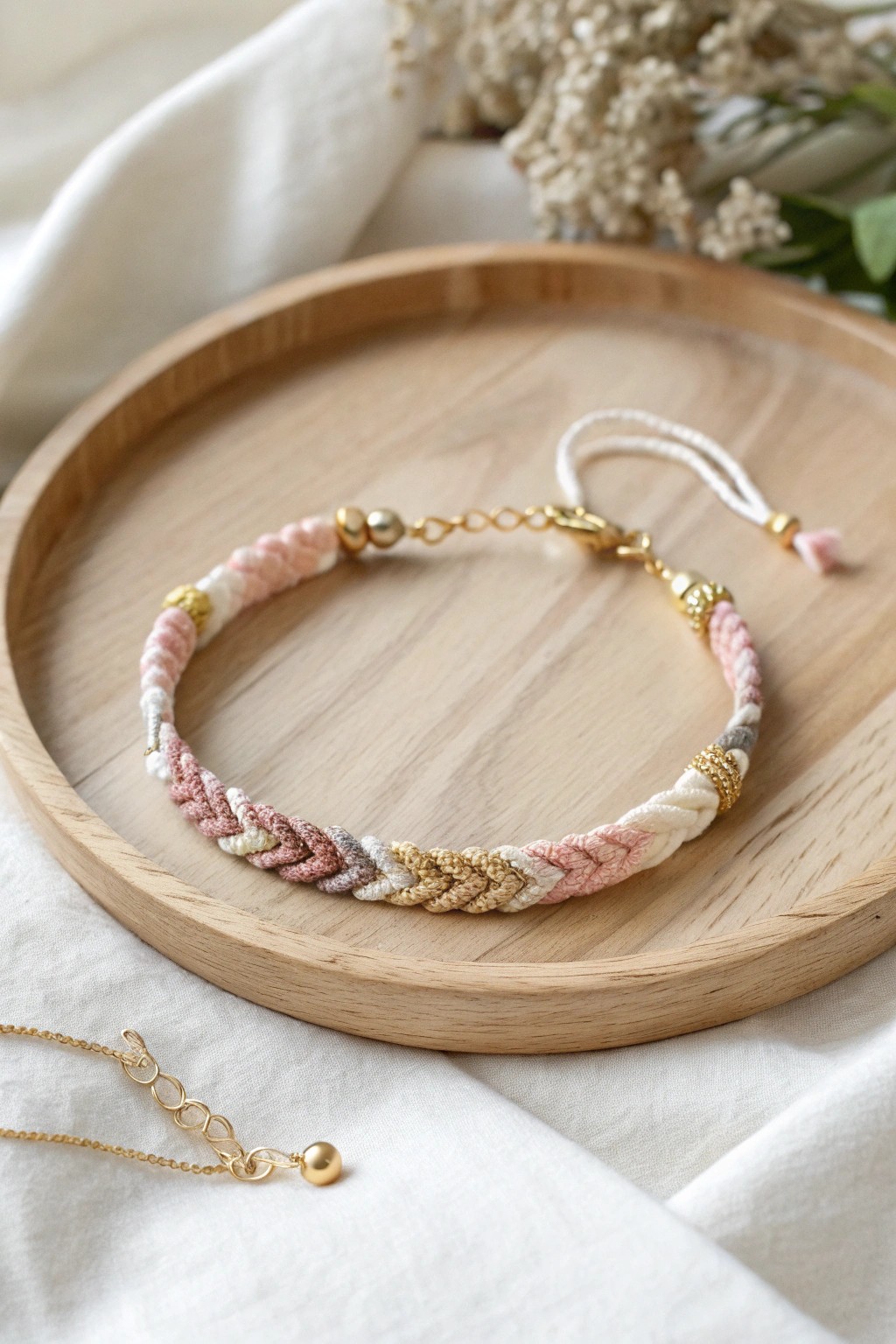 Handcrafted memories: the perfect minimalist friendship bracelet for Galentine’s Day.