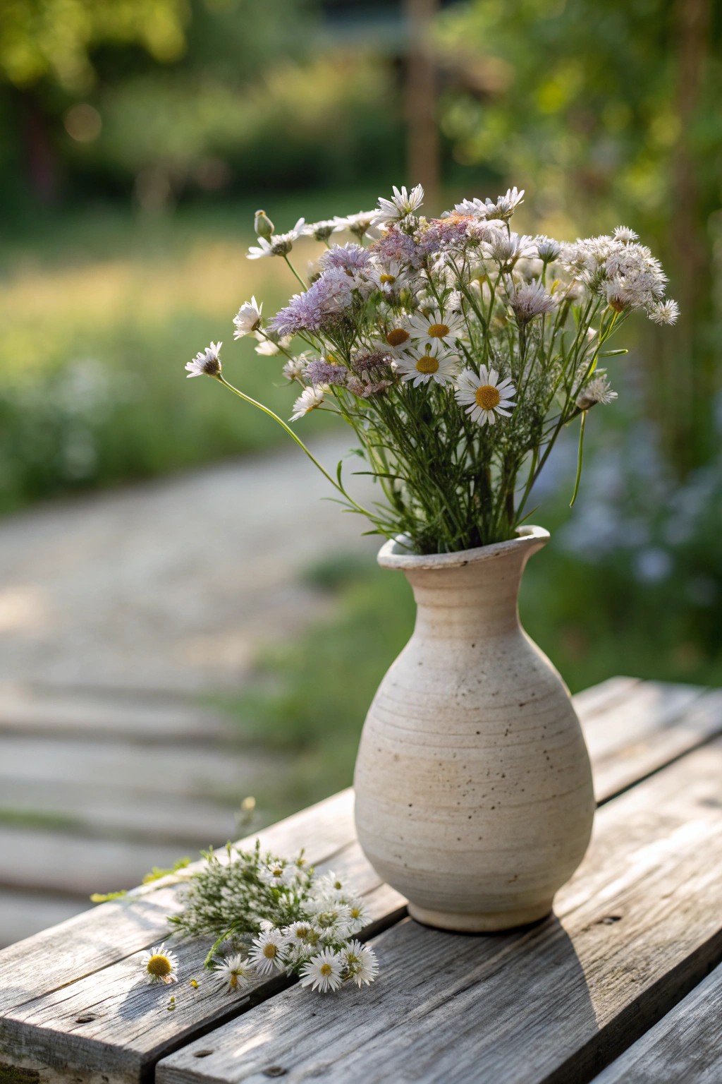 Bring the wild beauty of a meadow indoors with a simple vase of fresh wildflowers.