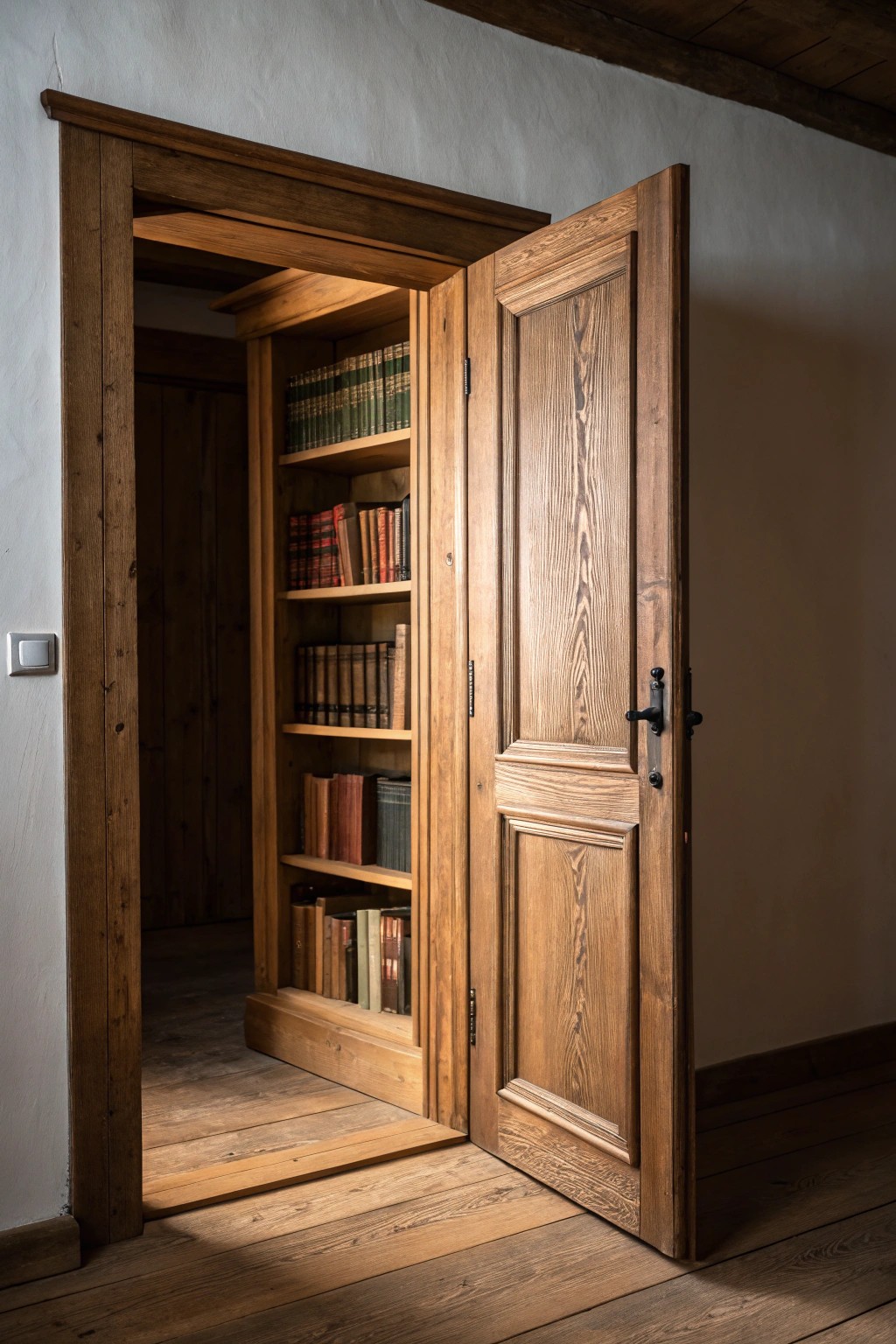 Step into your own secret story—hidden bookshelf doors make home design truly magical.