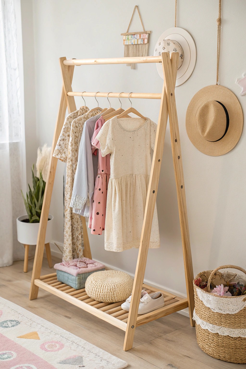 Inspire imagination with a simple, handcrafted dress-up rack for everyday play.