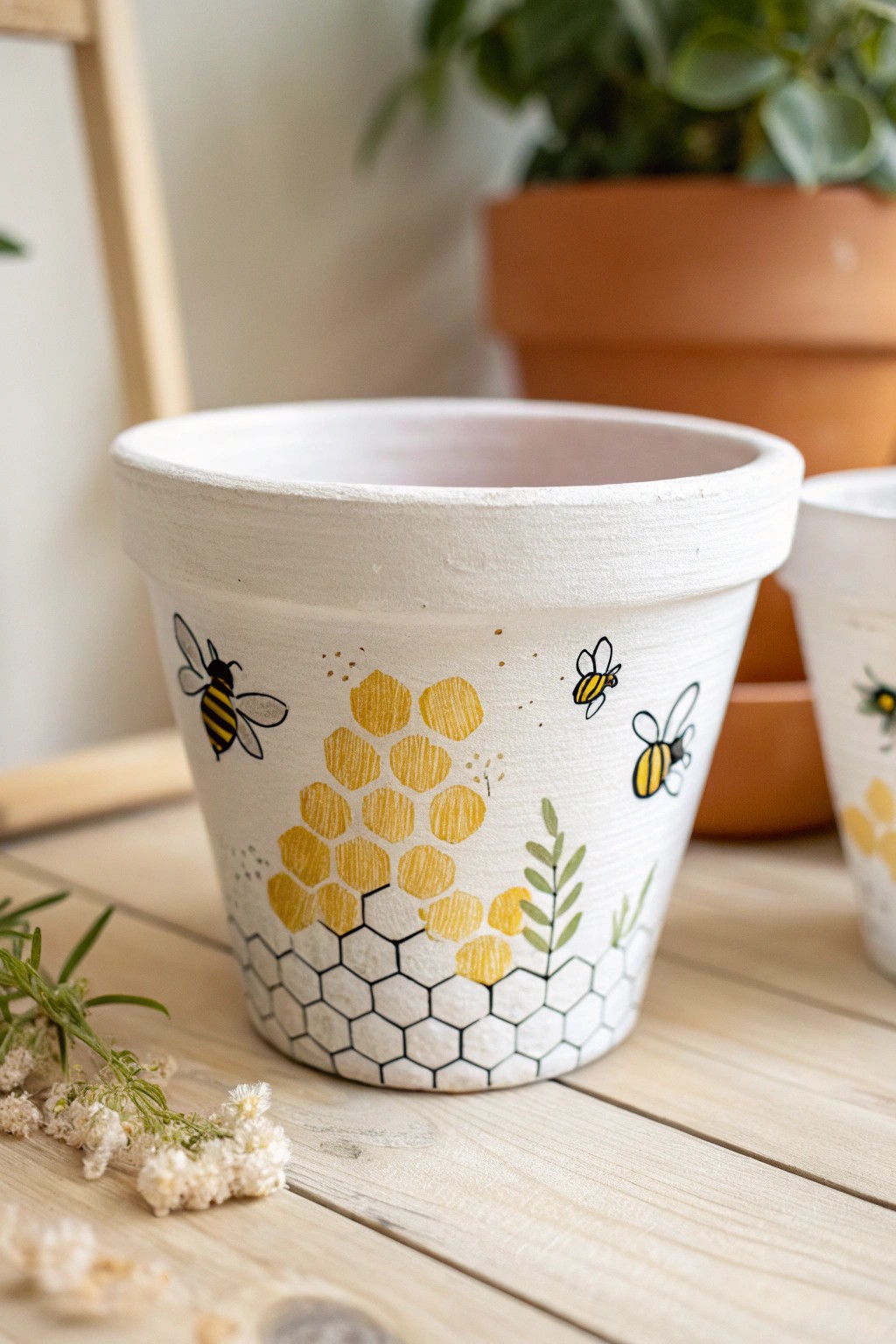 Cheerful honeycomb and buzzing bees – a sweet touch for any windowsill.