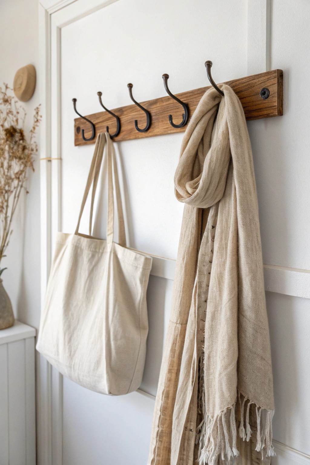 Effortless organization: elevate your small closet with simple, handcrafted hooks.