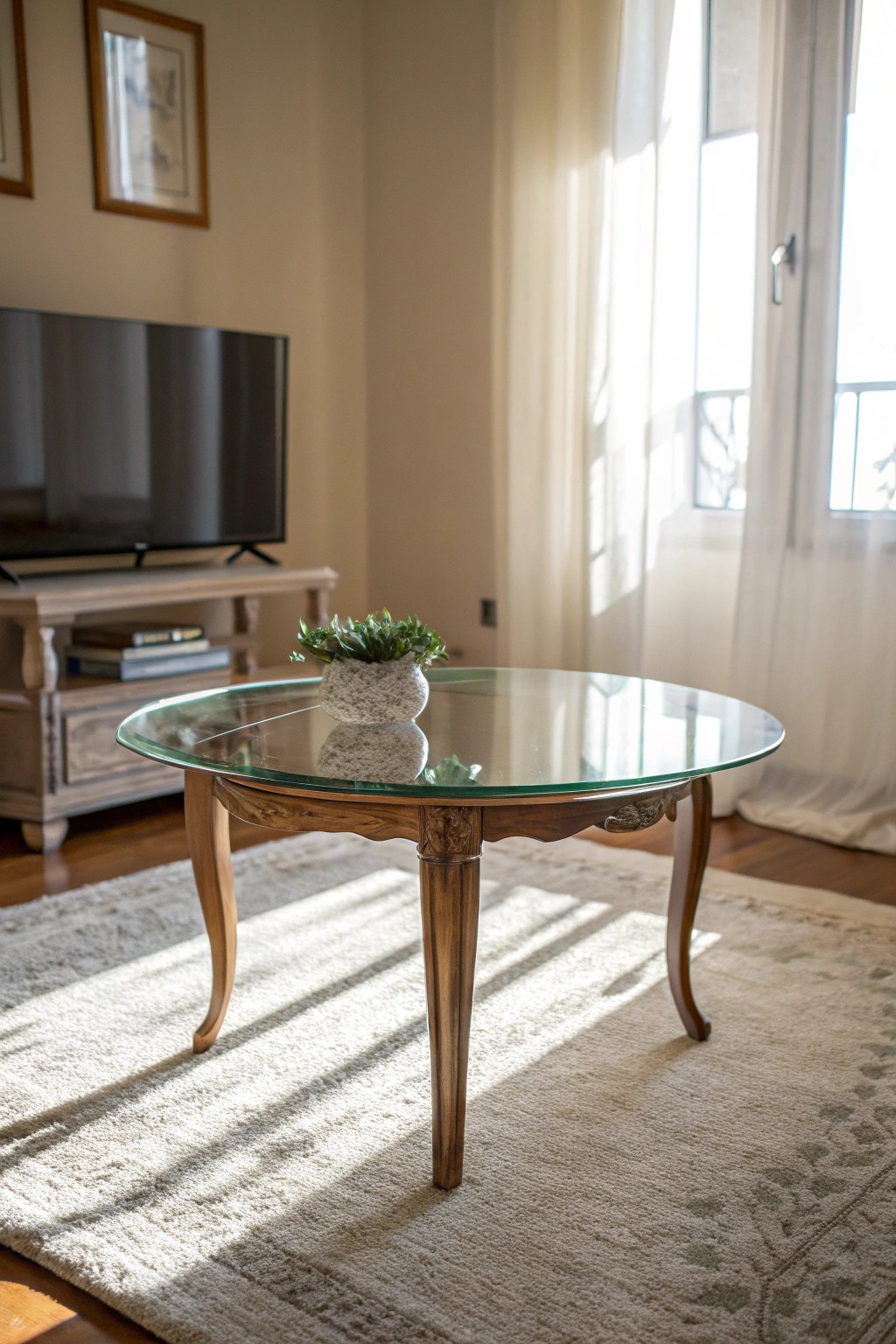 Let your space breathe with a beautifully simple glass coffee table.