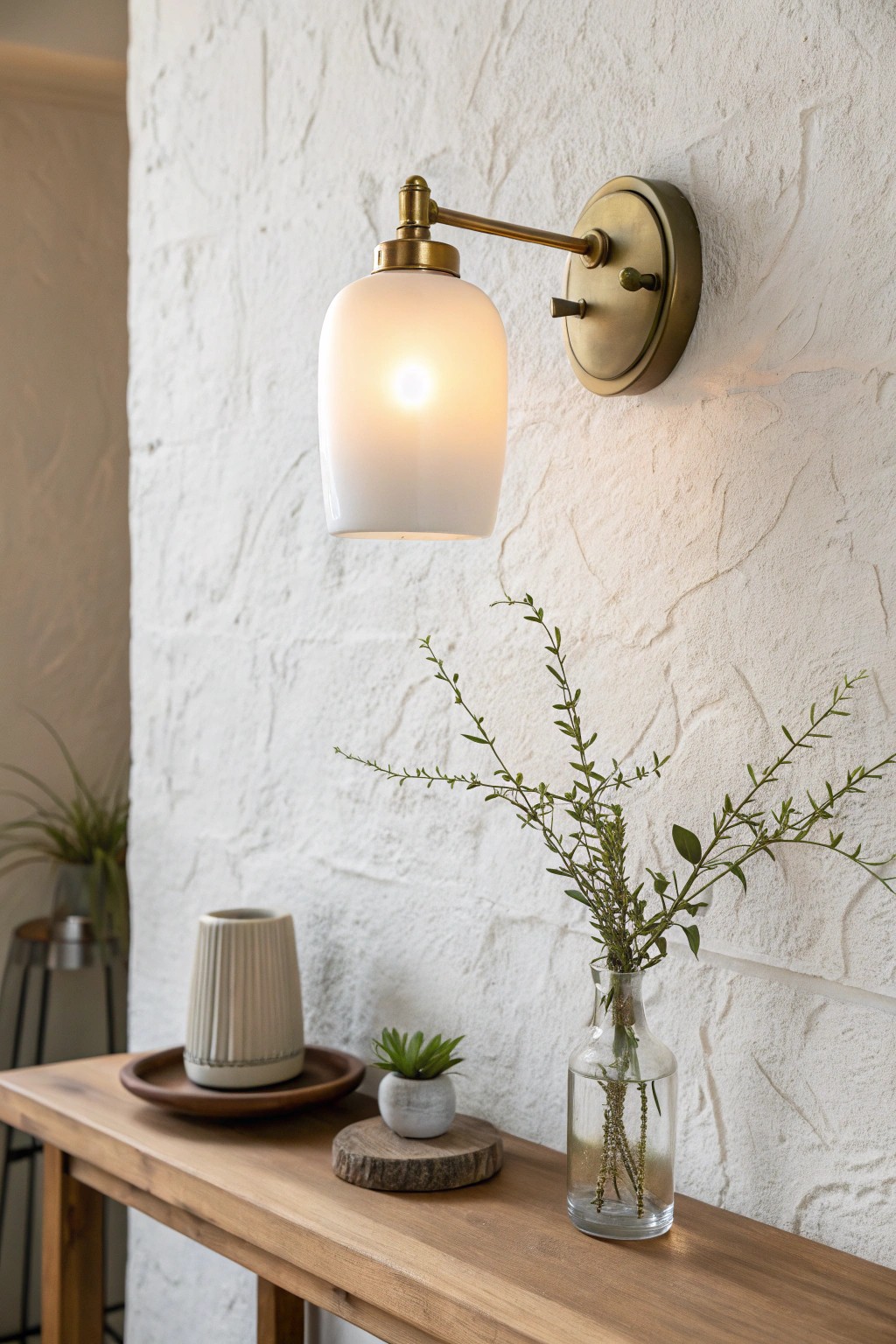 Elevate your studio with a chic wall-mounted sconce—simple, stylish, and space-saving.