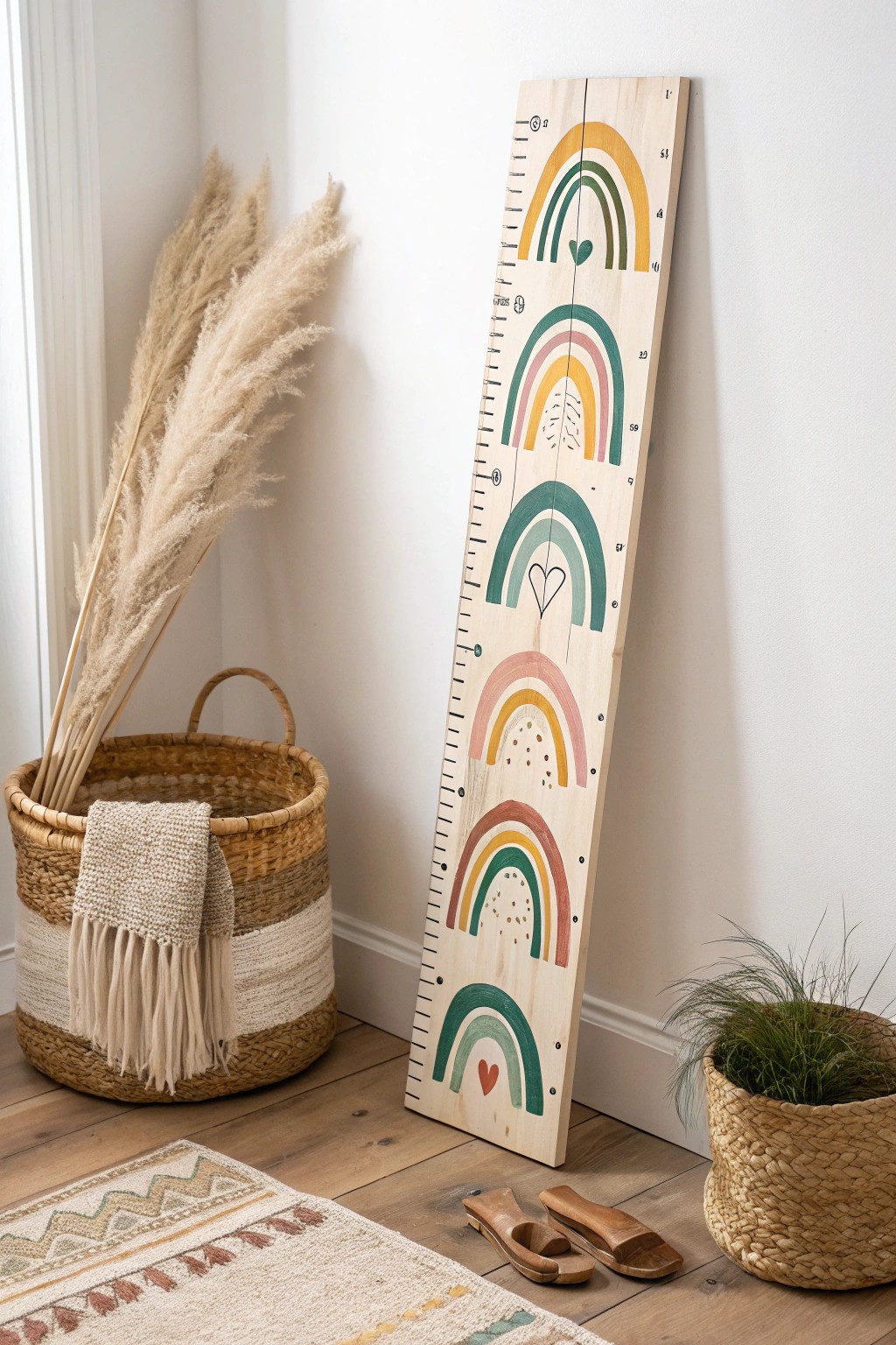 Celebrate every milestone with a handcrafted, personalized growth chart—where Scandinavian simplicity meets boho charm.