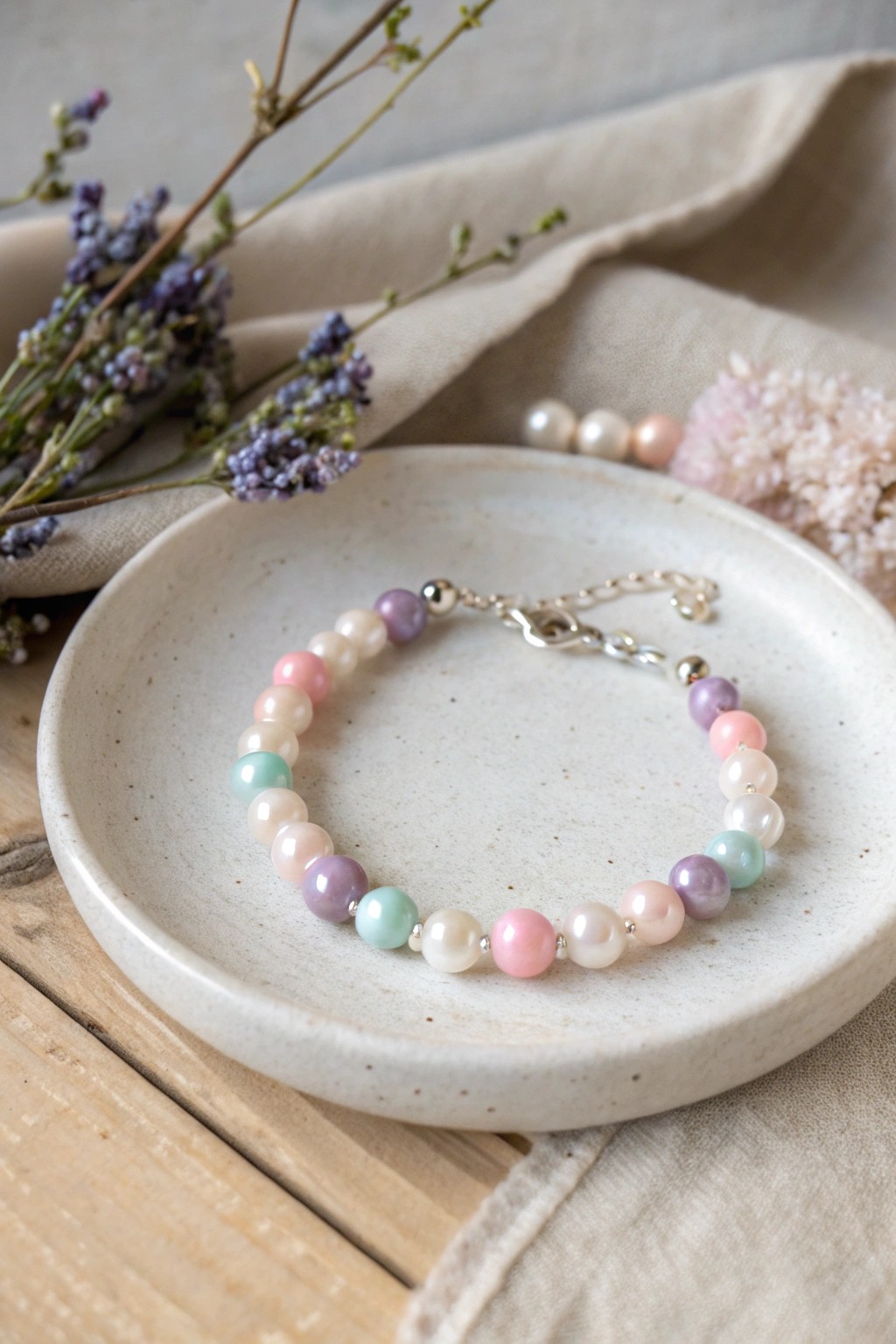 Pearls and pastels—where vintage charm meets modern minimalism.