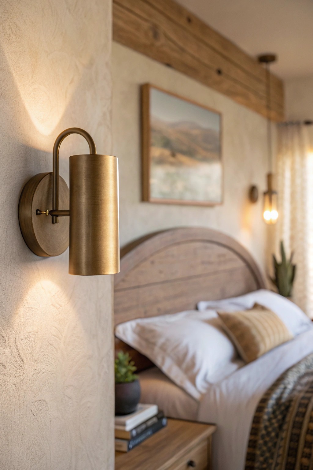 Elevate your bedroom with a modern wall sconce—where simplicity meets beautiful craftsmanship.