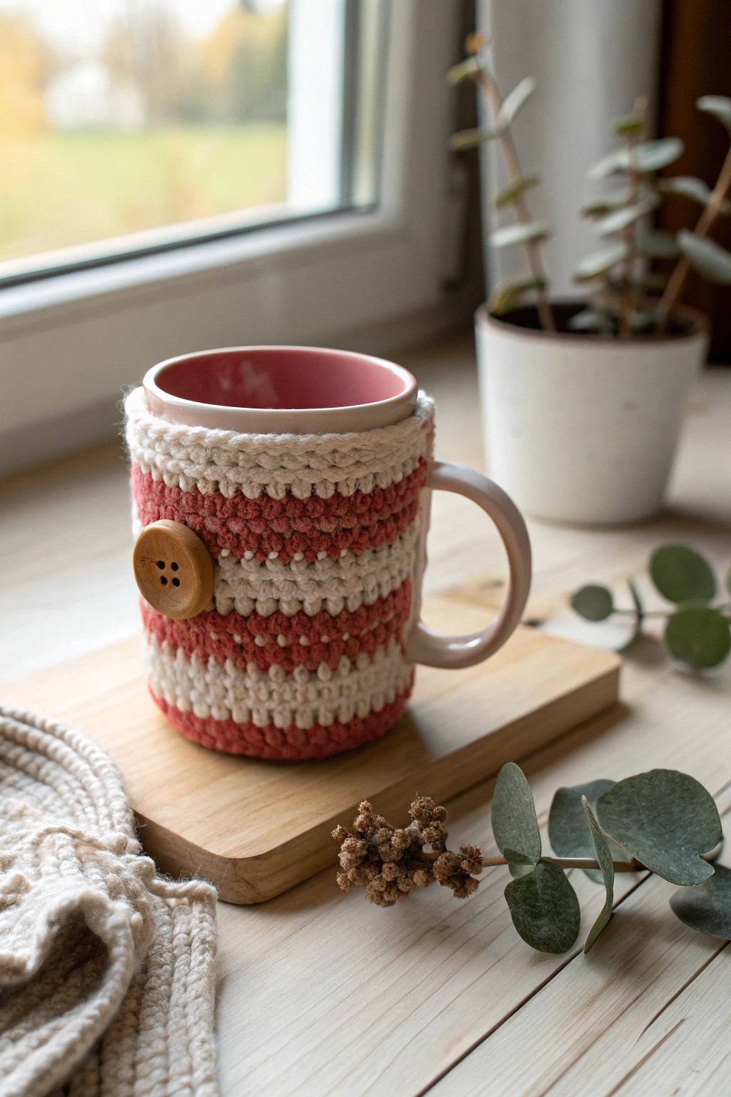 Warm up your mornings with a cozy, handcrafted mug hug.