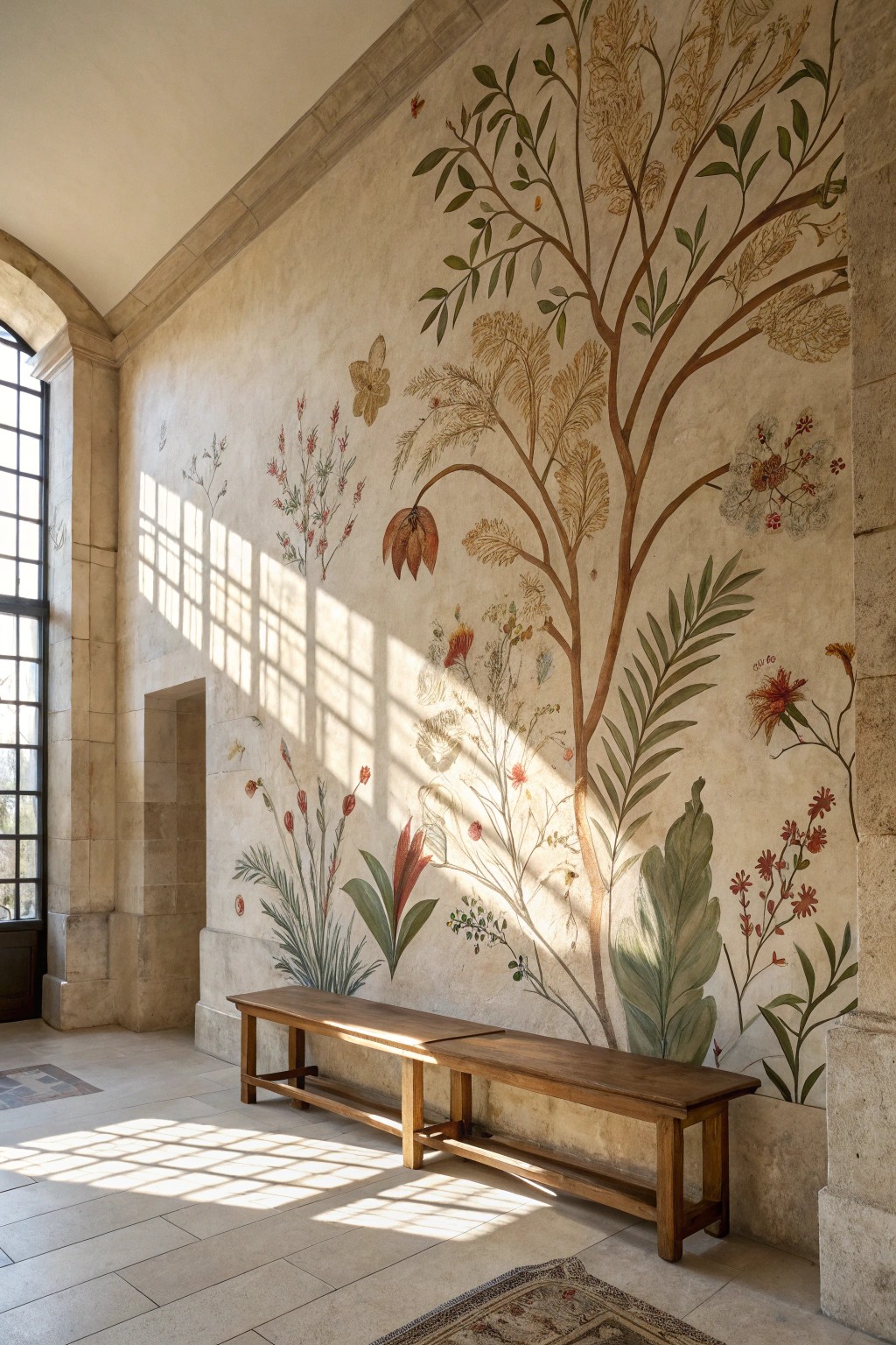 Transform your foyer with a hand-painted mural that tells your story.