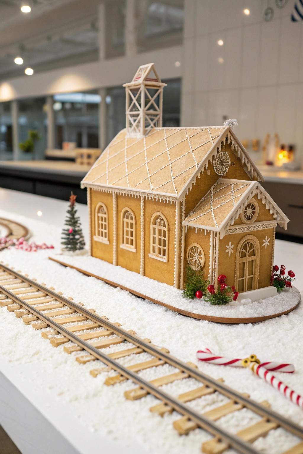 All aboard the gingerbread express—where Scandinavian minimalism meets sweet, handcrafted charm.