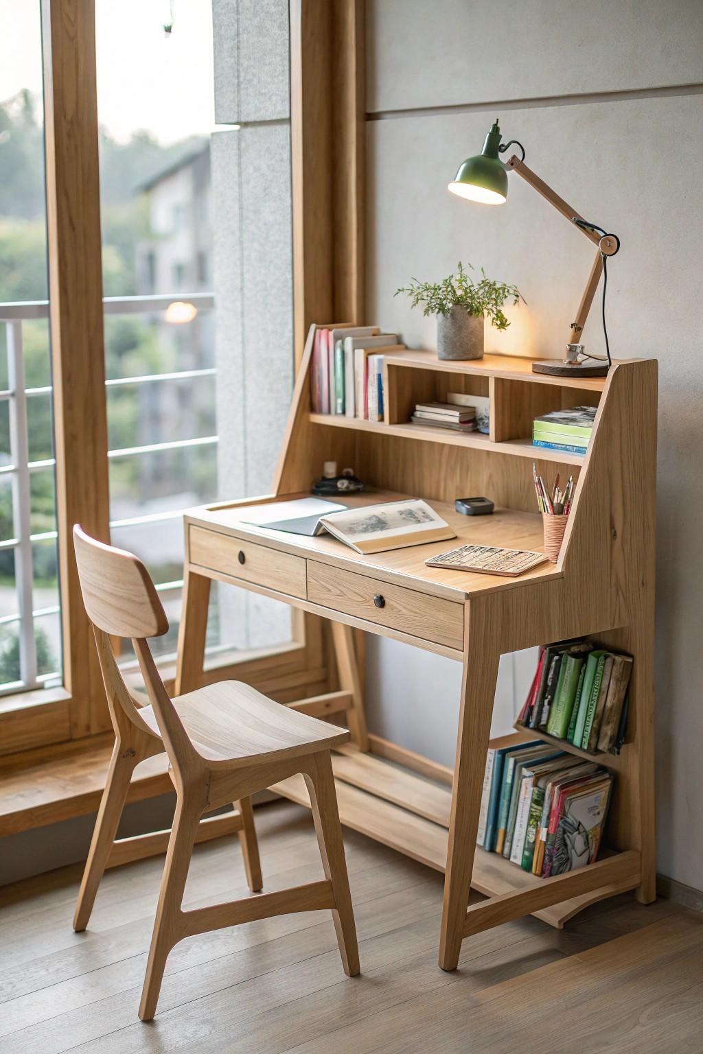 Inspire focused learning with a simple, beautifully crafted kids' homework station.