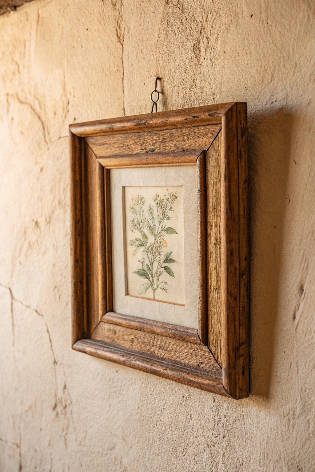 A single vintage frame captures rustic charm—start your gallery wall with a story.