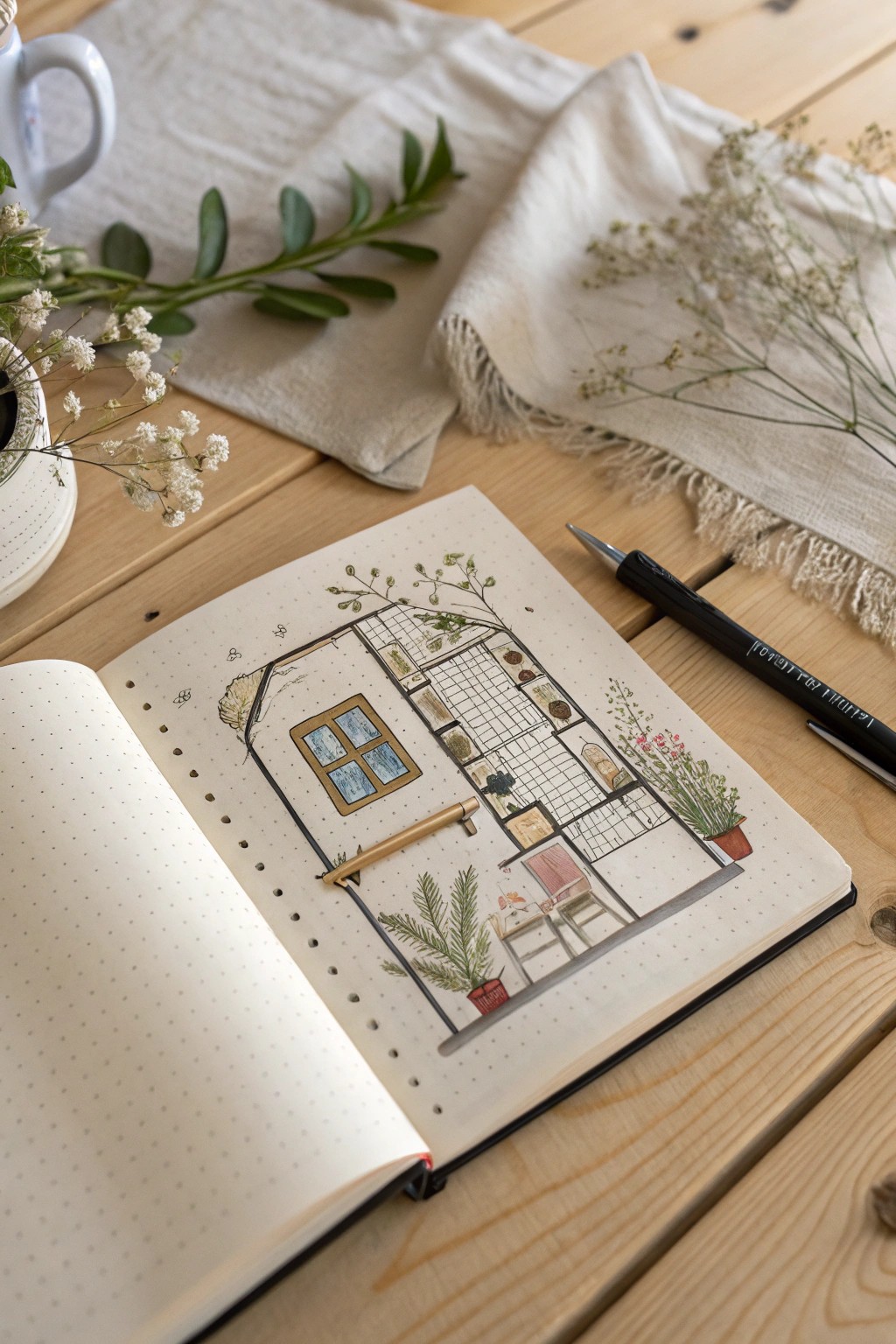 Dream up your cozy haven—miniature floor plans meet Scandinavian style.