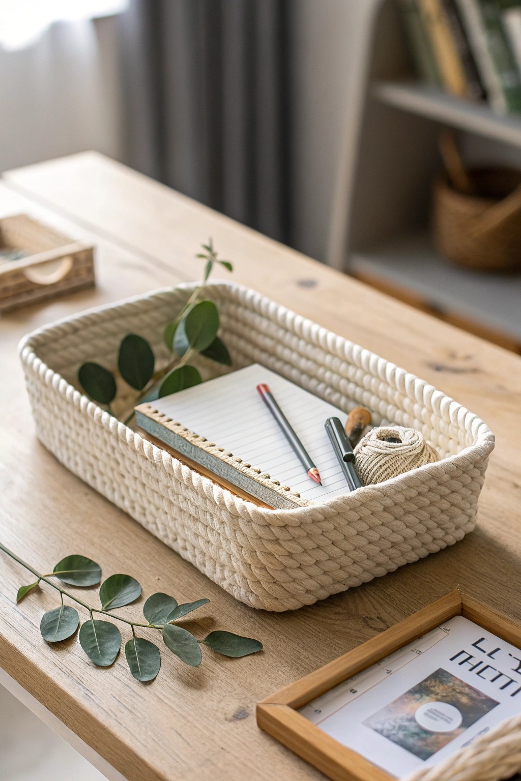 Elevate your desk with a handcrafted cotton rope tray—where order meets effortless style.