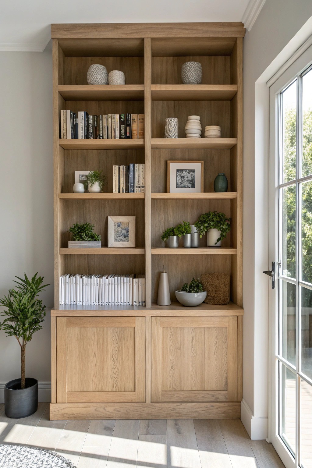 Bring warmth and character to your family room with a thoughtfully curated library wall.
