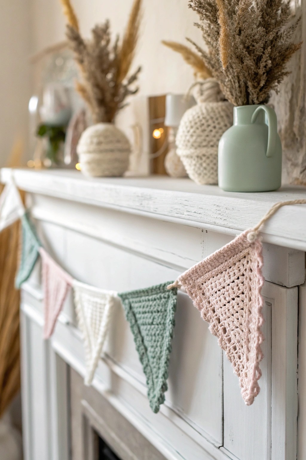 Scandinavian-inspired knitted garland—charmingly simple, perfectly festive.