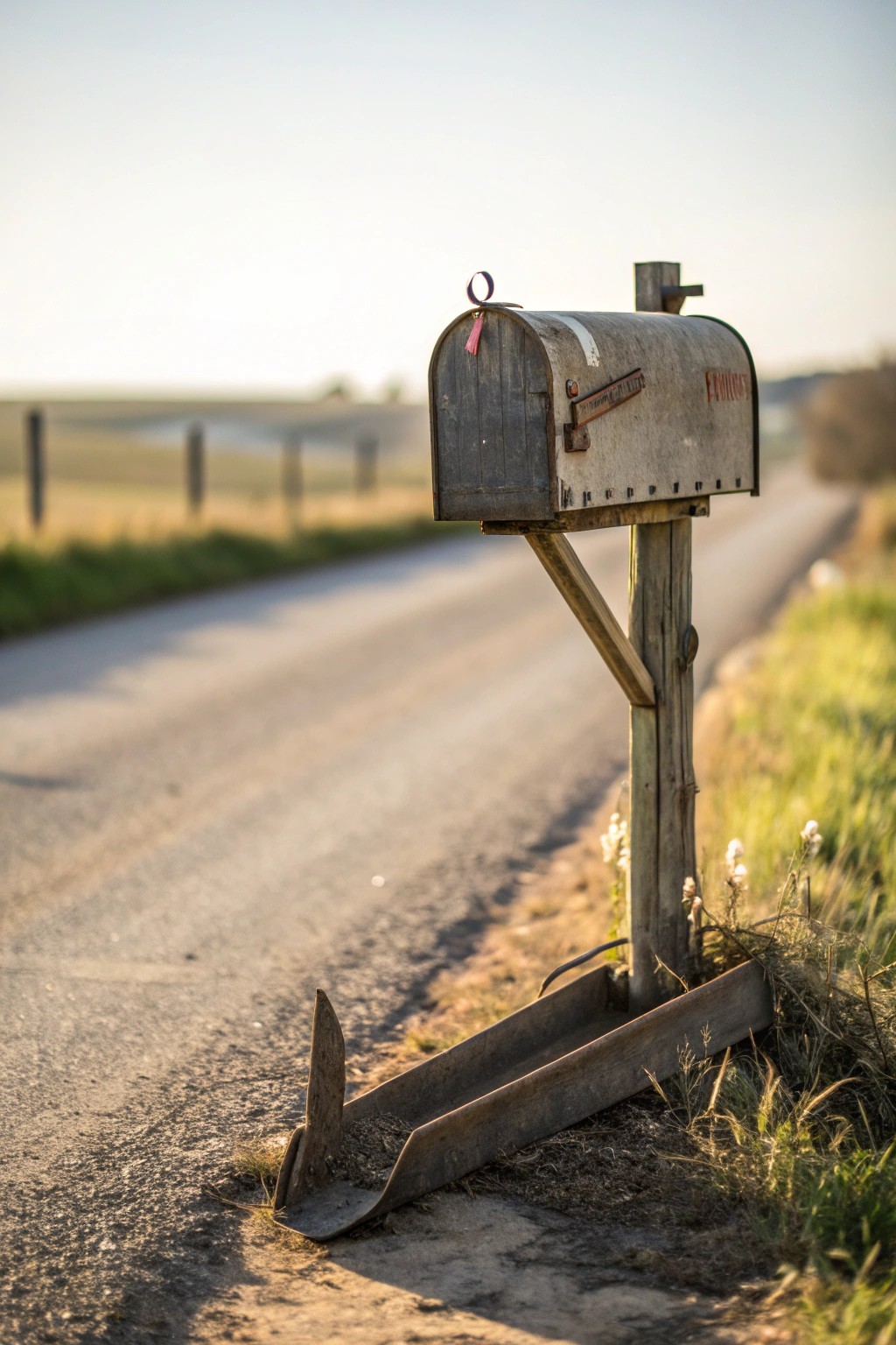 Turn vintage farm tools into a one-of-a-kind mailbox post with rustic charm.