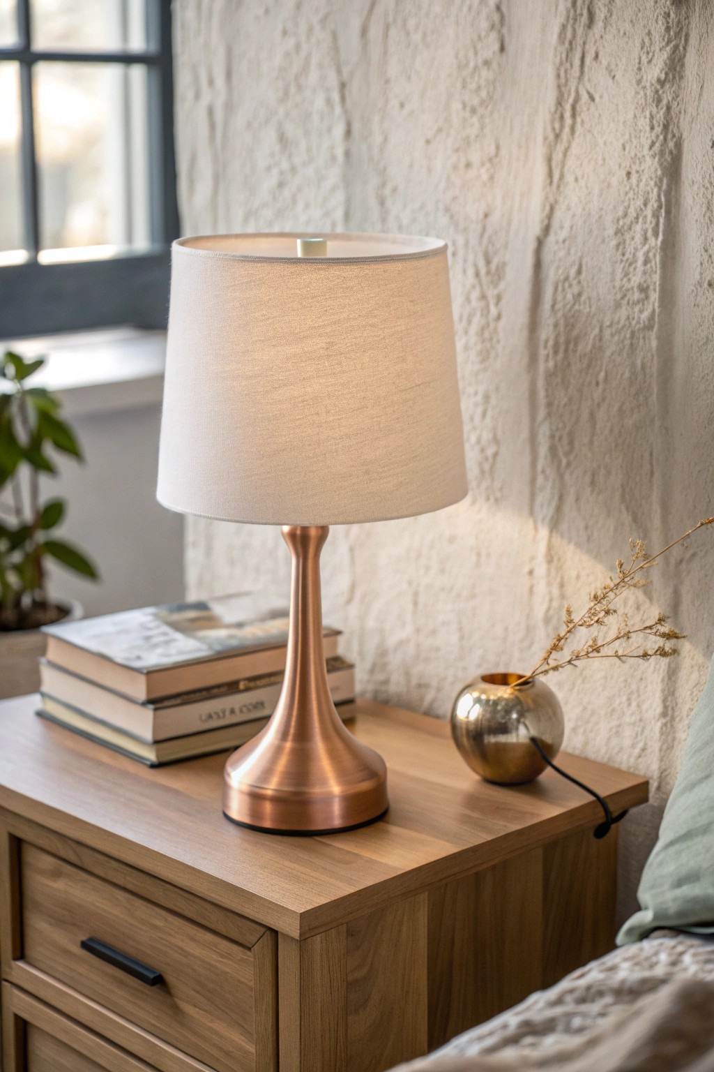 A touch of rose gold brings modern elegance to a teen girl's serene retreat.