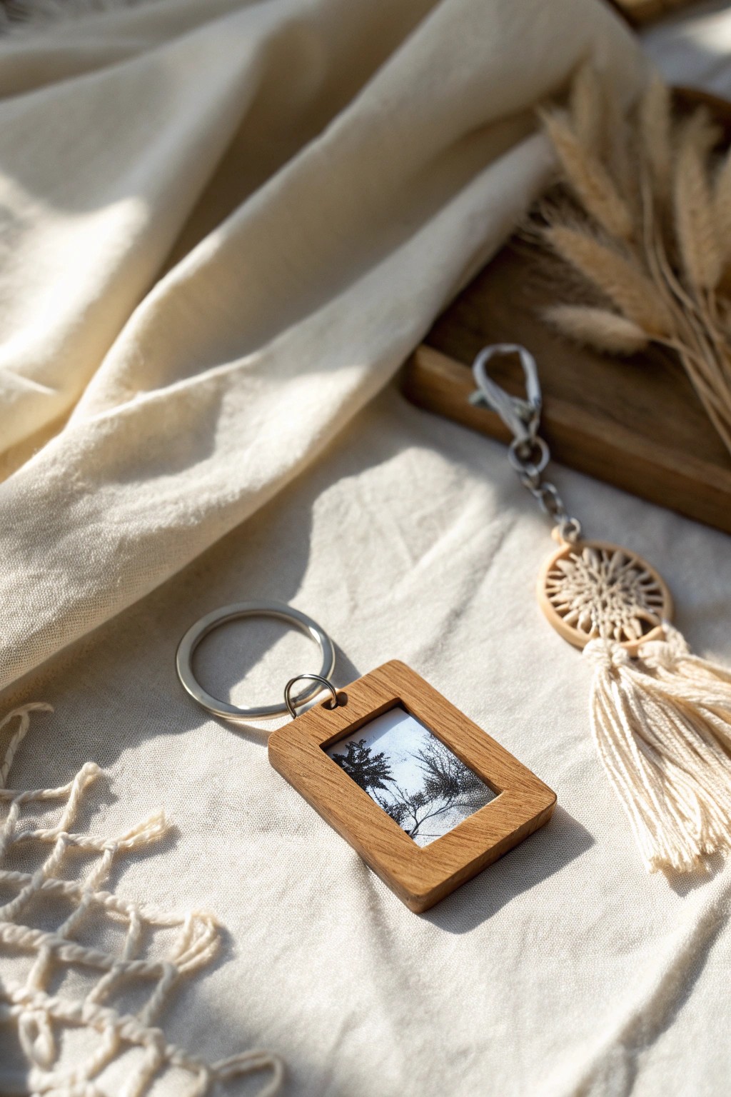 A personalized photo keychain—crafted with love and perfect for heartfelt gifting.