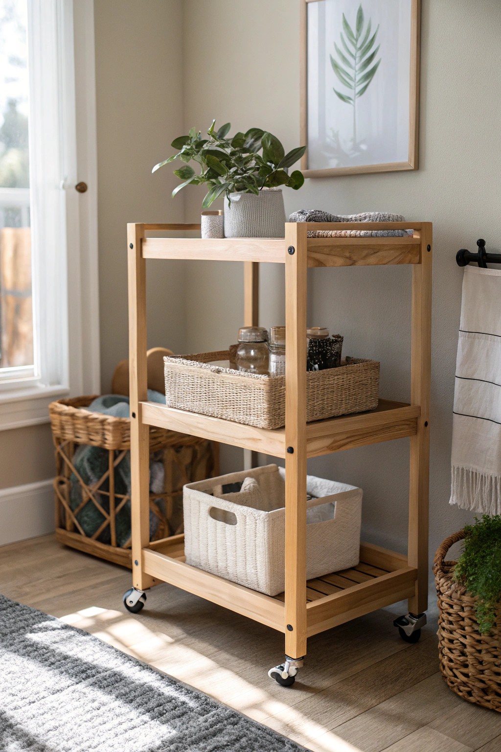 Effortless style and smart storage—rolling carts make organizing beautiful.