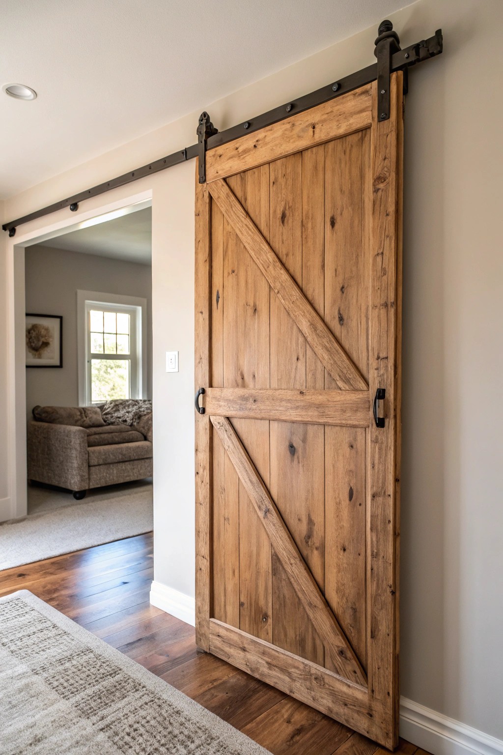 Elevate your space with a stunning handcrafted barn door—where function meets rustic artistry.