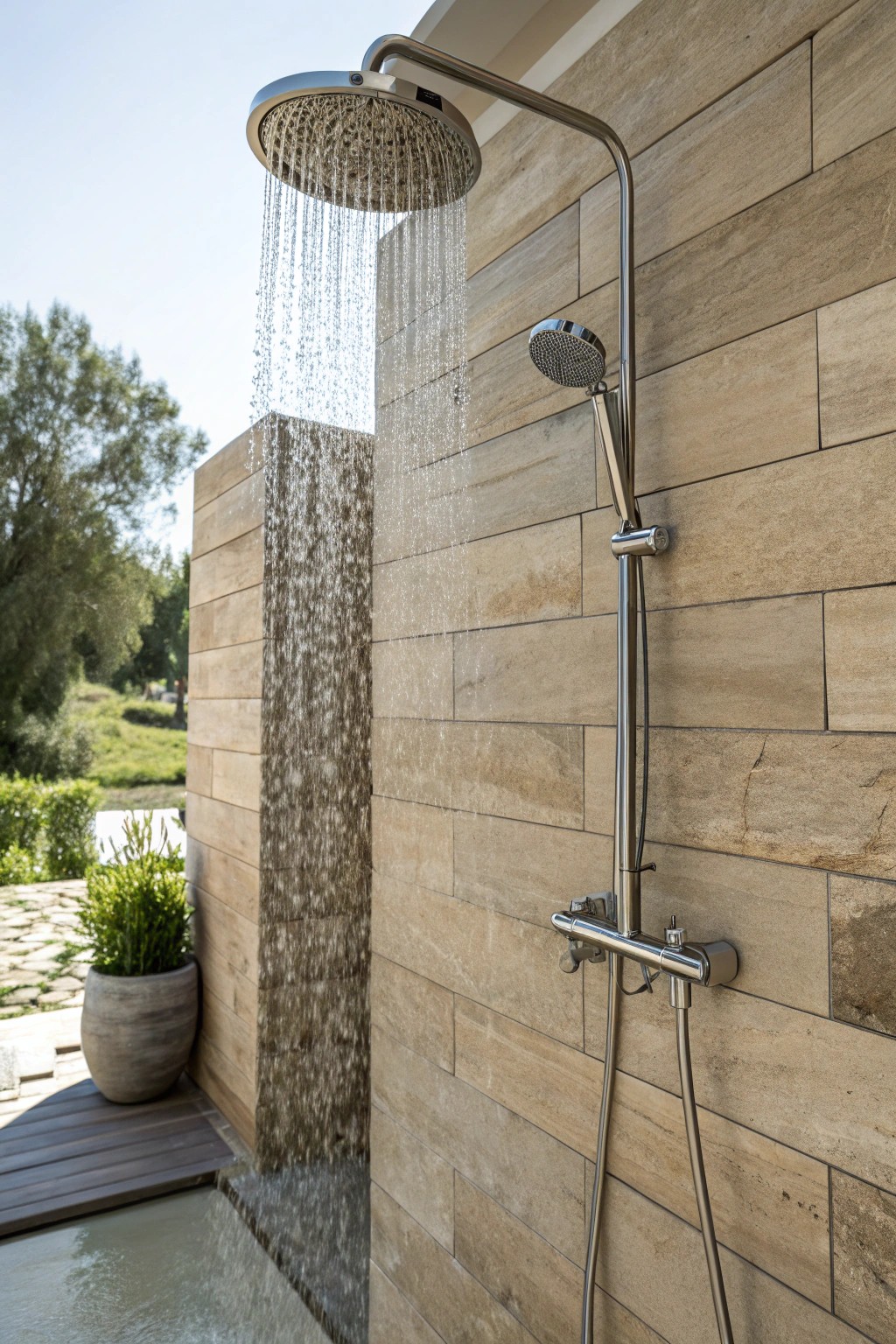 Elevate your shower with the timeless beauty of dual showerheads—simplicity meets luxury.