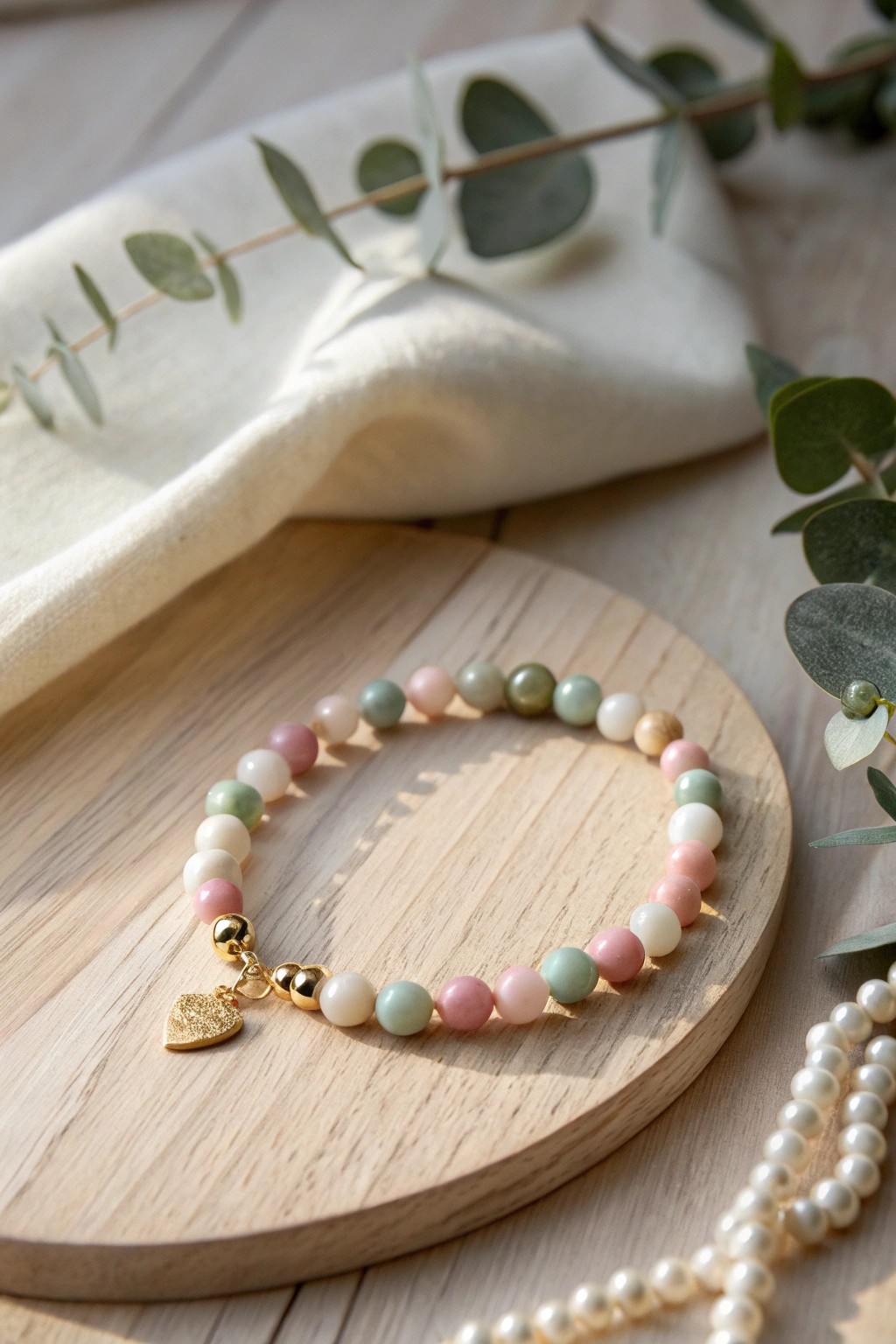 Handcrafted beauty in every bead—create your own minimalist bracelet magic.