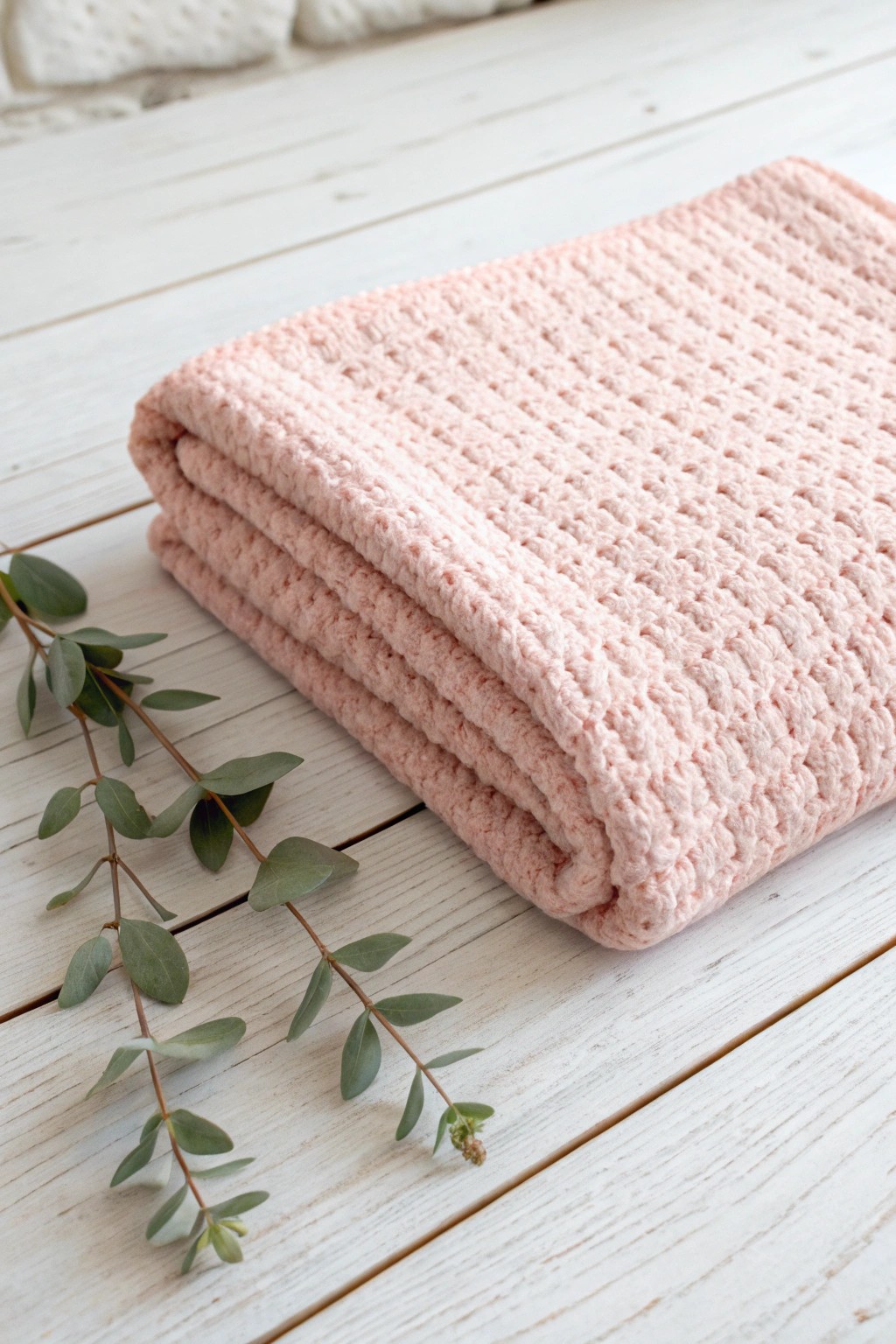Wrap your little one in cloud-like comfort with this handcrafted chenille crochet baby blanket.