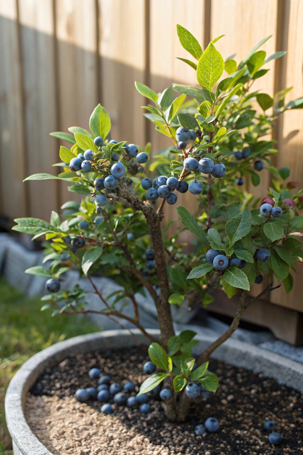 Blueberry Bliss: Edible beauty meets simple garden elegance.
