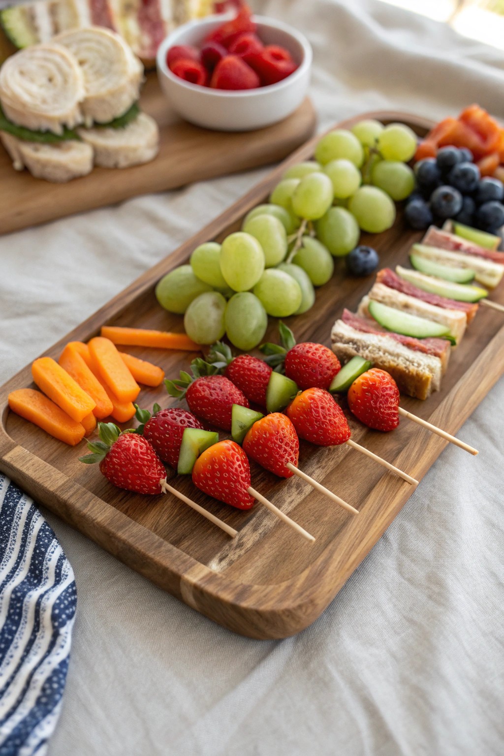 A playful kids’ birthday grazing board—simple, colorful, and crafted with love.