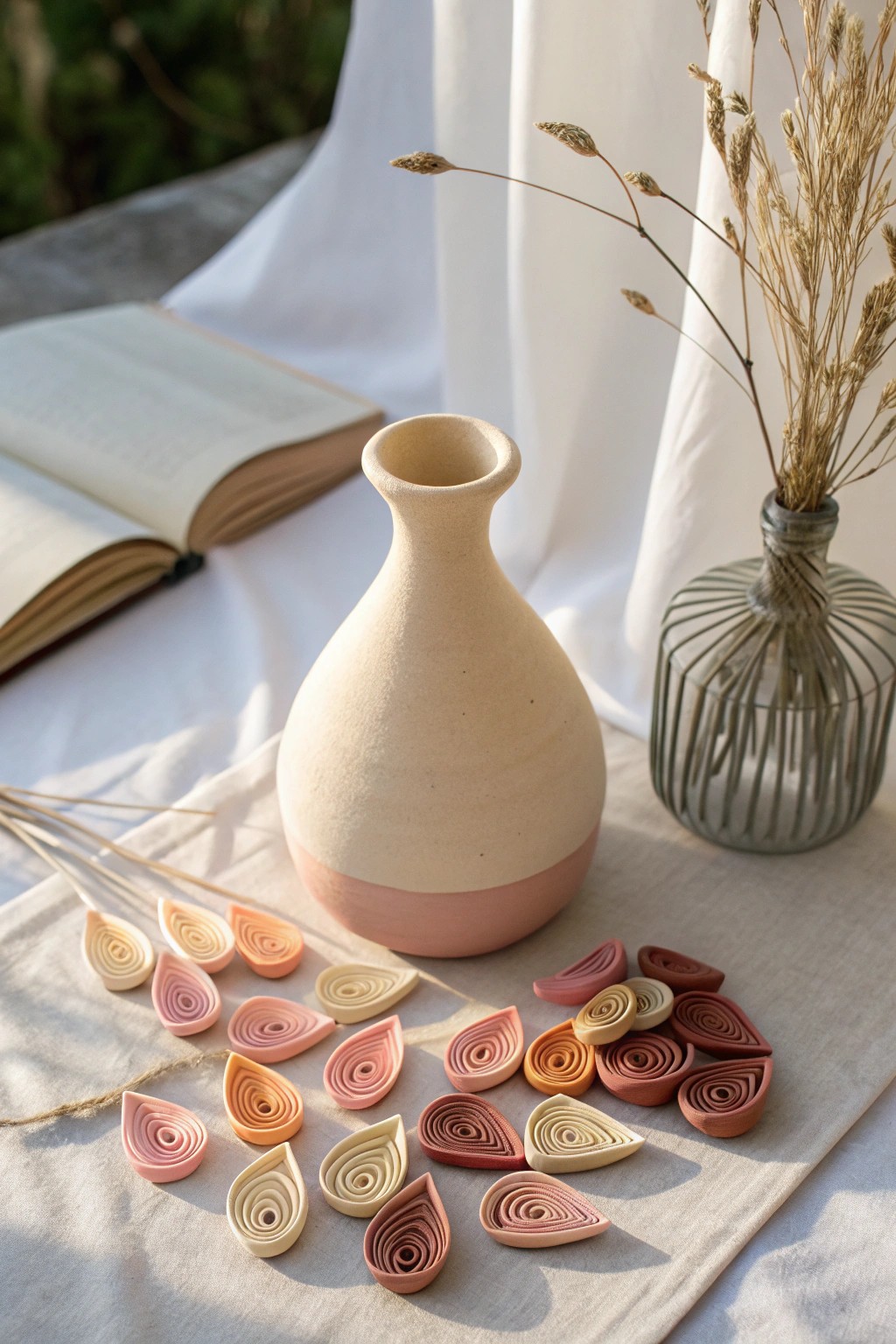 Breathe new life into a simple vase with ombre quilled teardrops—Scandinavian charm meets handcrafted elegance.