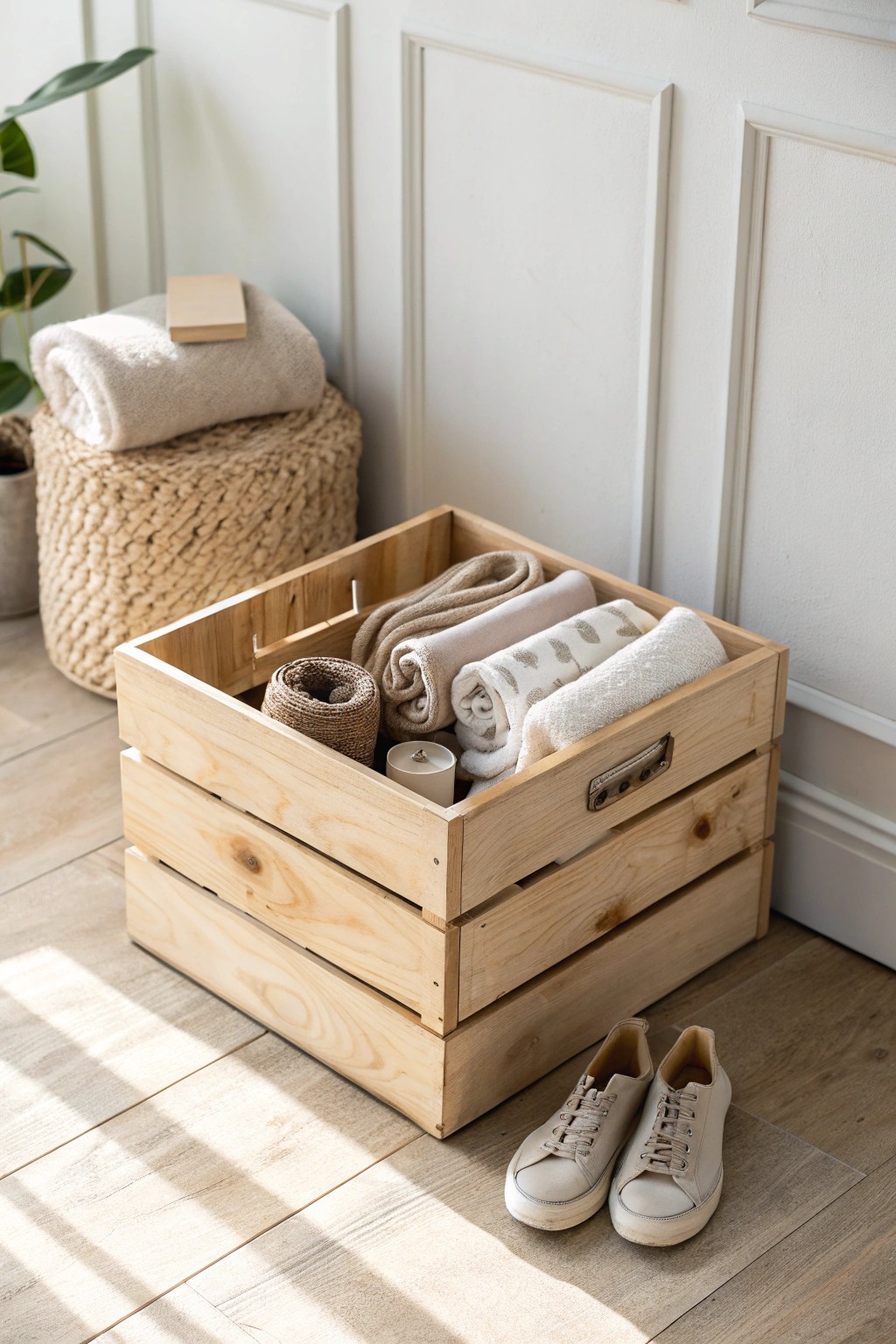 Elevate your space with beautifully crafted stackable bins for effortless organization.