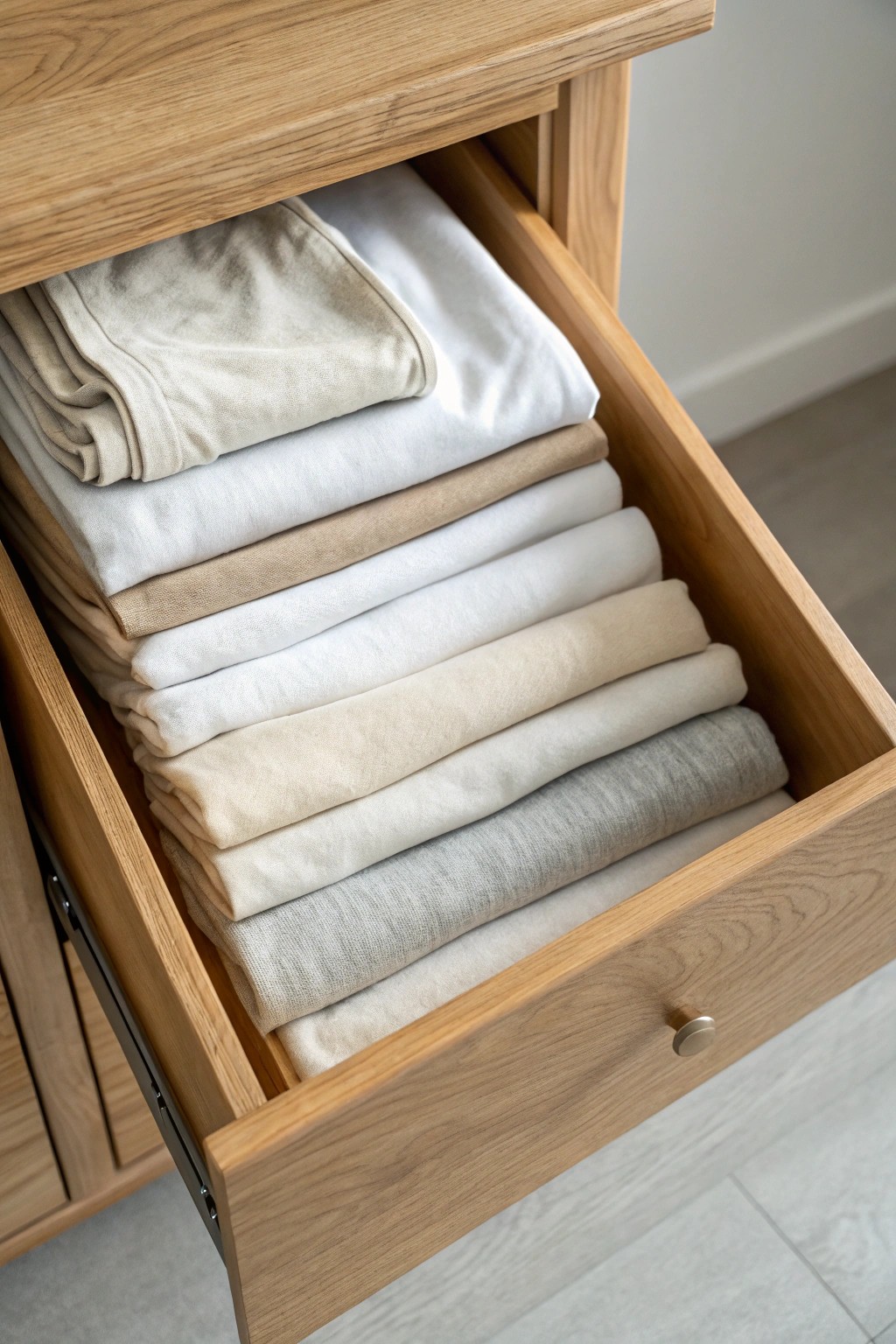 Discover the art of file folding—effortless organization for your cozy closet.