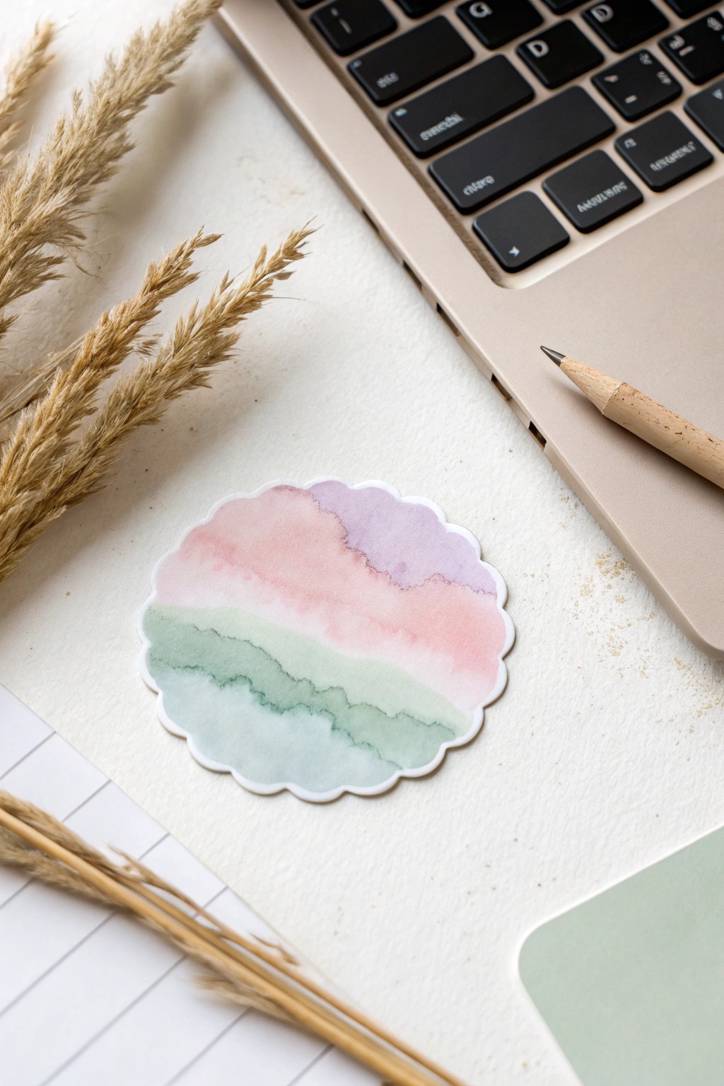 A dreamy watercolor sticker—pastel perfection for your creative moments.