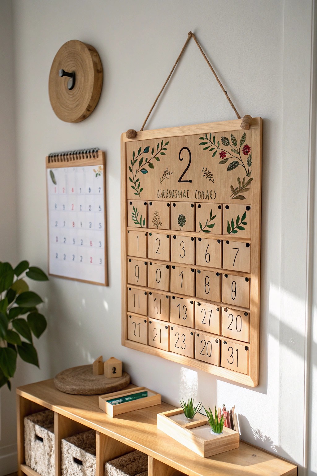 Elevate your classroom with a handcrafted wall calendar—where organization meets natural beauty.