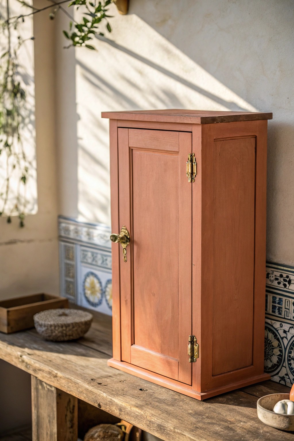 Warm up your kitchen with the earthy elegance of terracotta cabinetry.