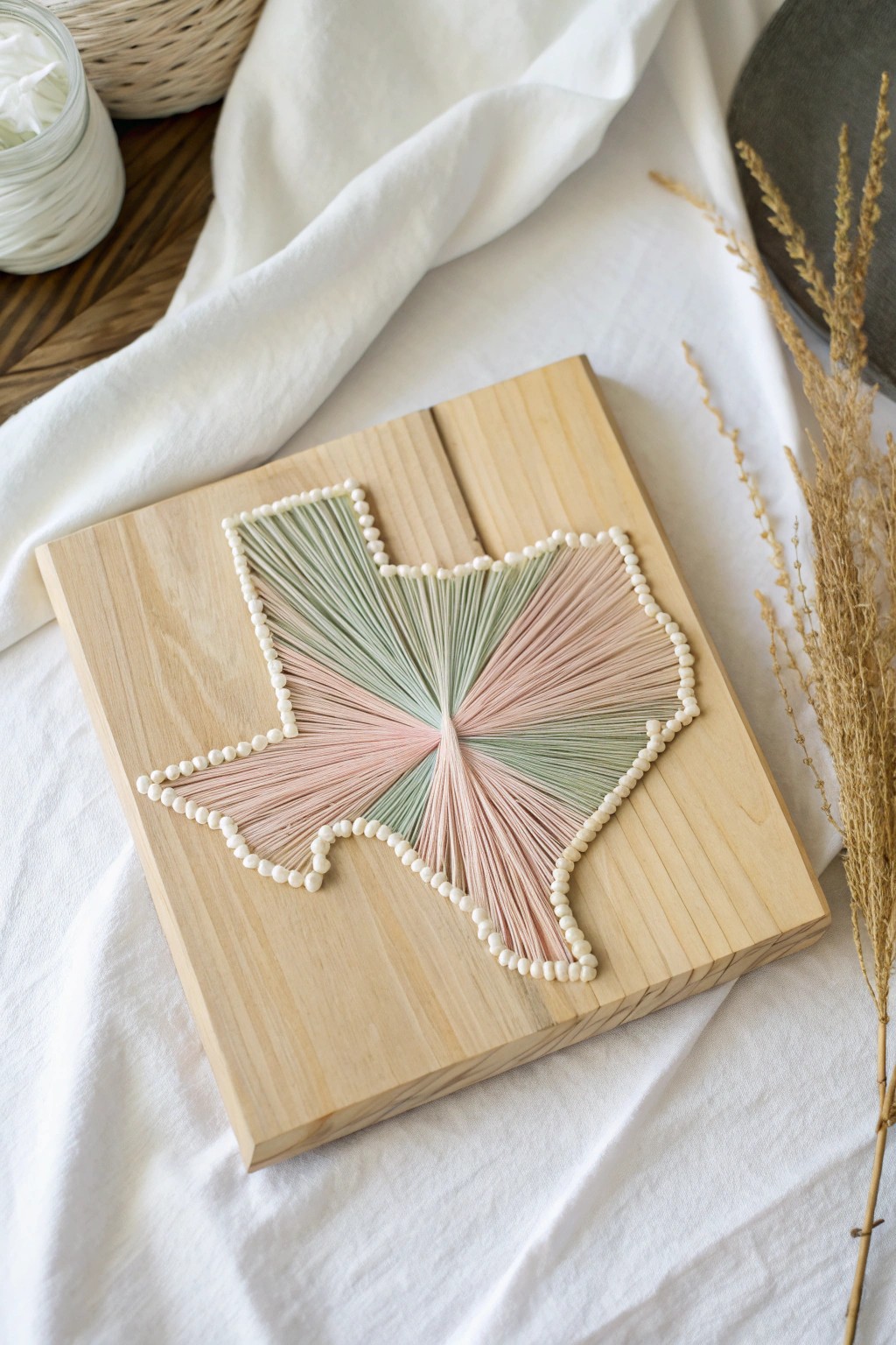 Celebrate your roots with minimalist Texas string art—crafted with love, inspired by home.