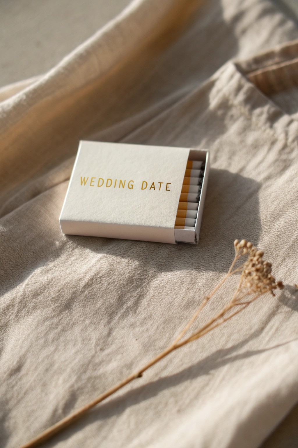 A beautifully crafted personalized matchbook—chic, simple, and made for memories.