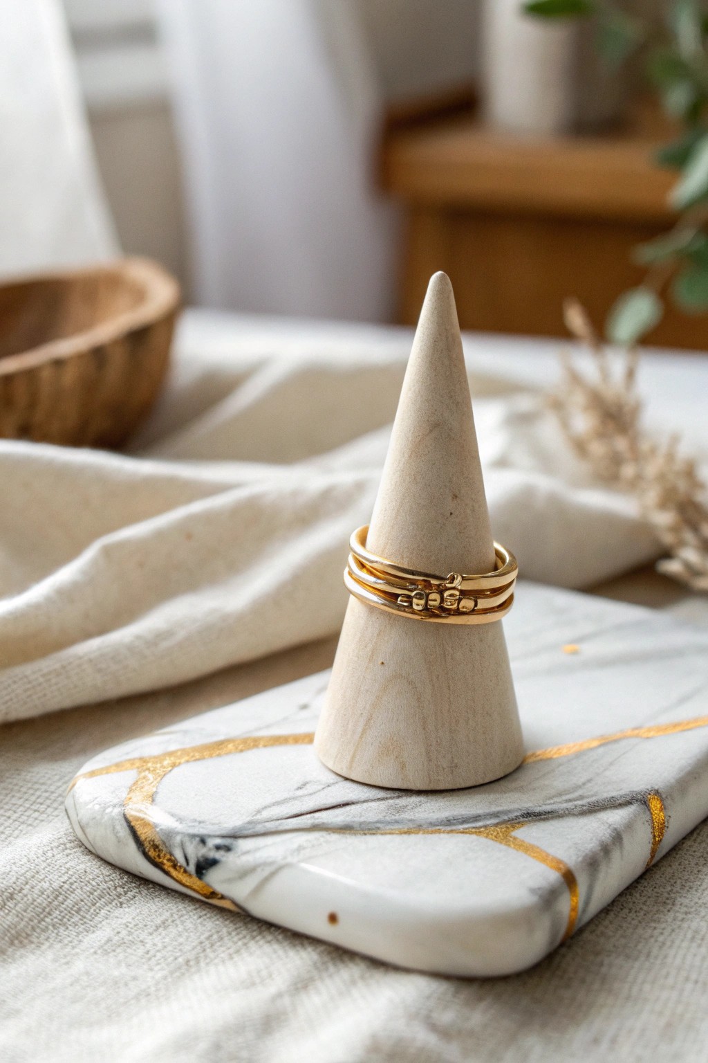 Elevate your jewelry storage with this chic, handcrafted clay ring holder—simple, striking, and beautifully boho.